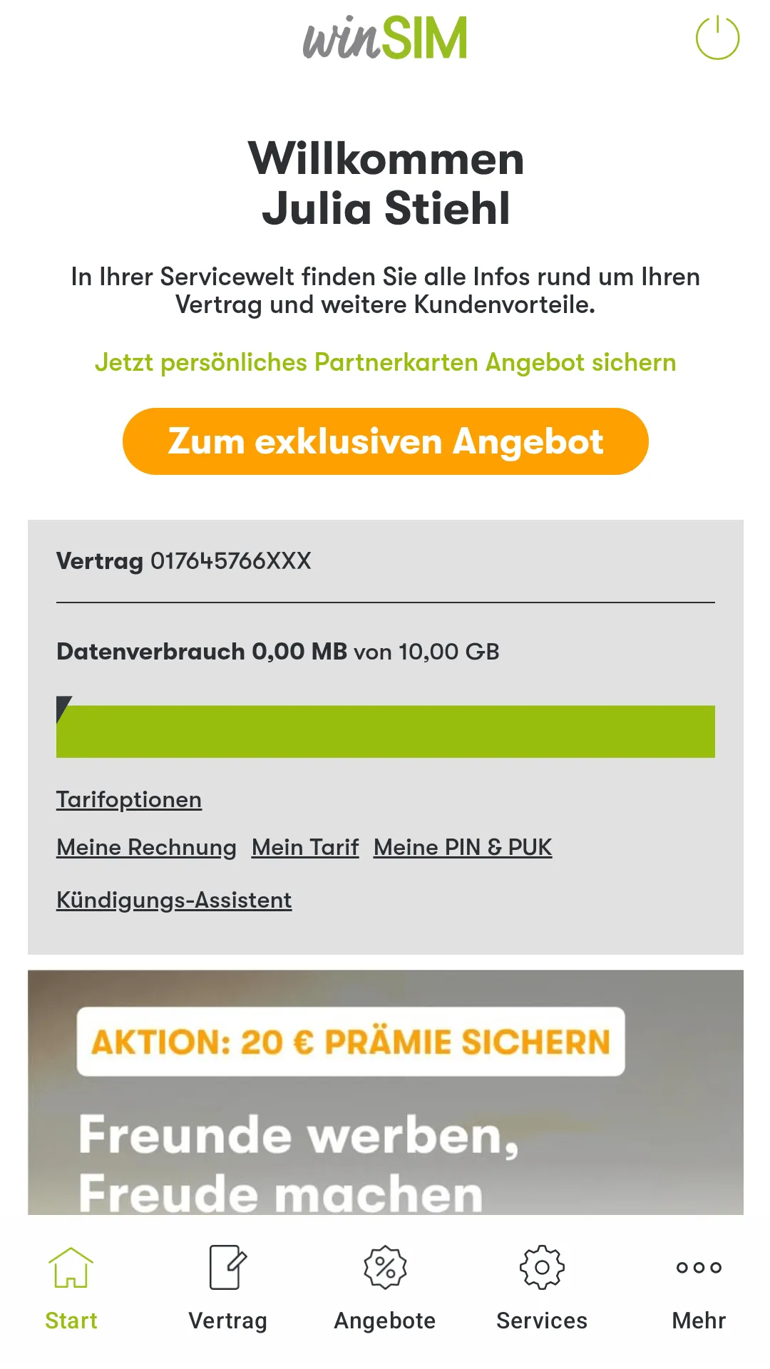 winSIM  Servicewelt | Indus Appstore | Screenshot