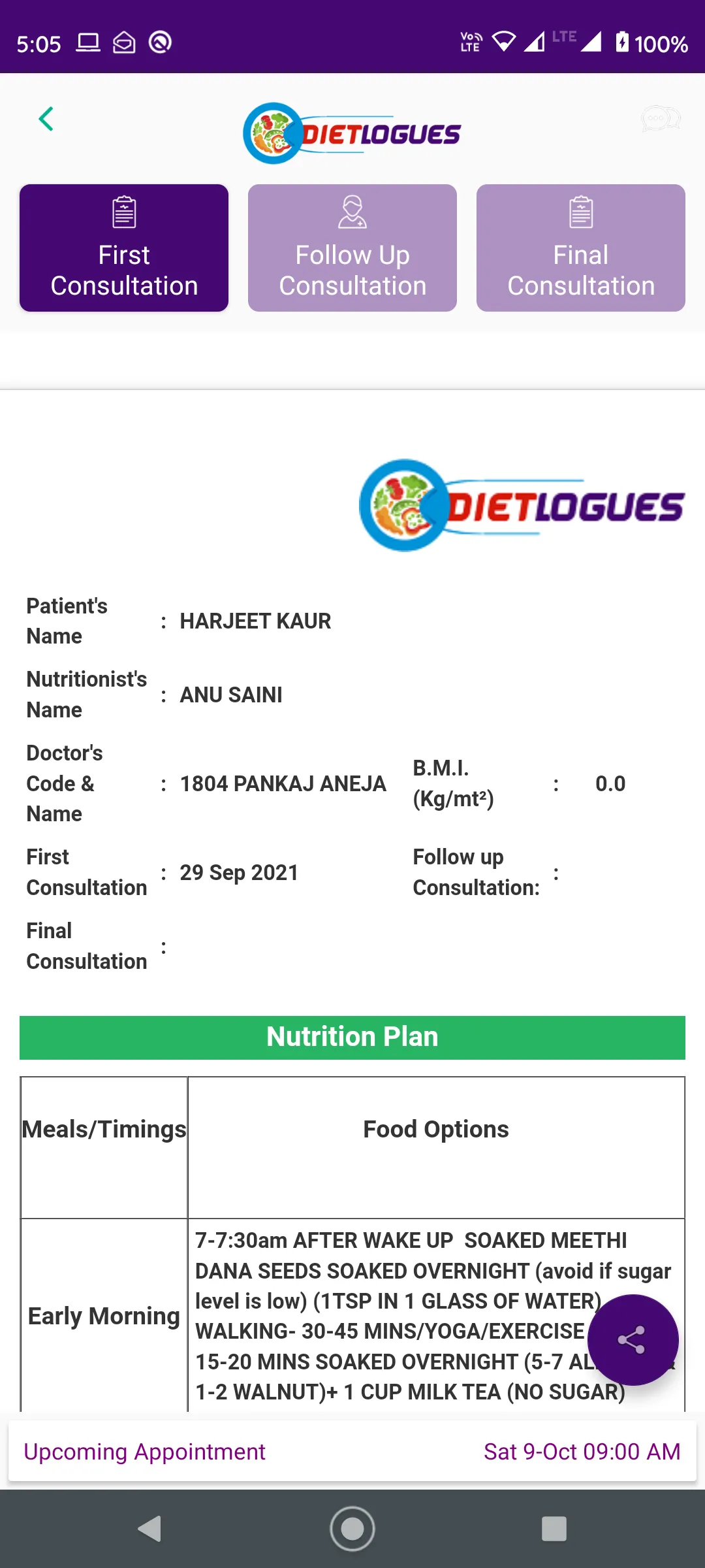 Dietlogues for Doctor | Indus Appstore | Screenshot