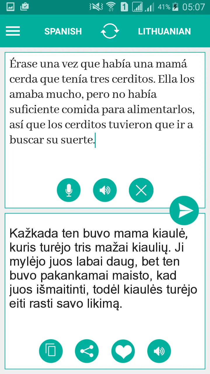 Lithuanian Spanish Translator | Indus Appstore | Screenshot