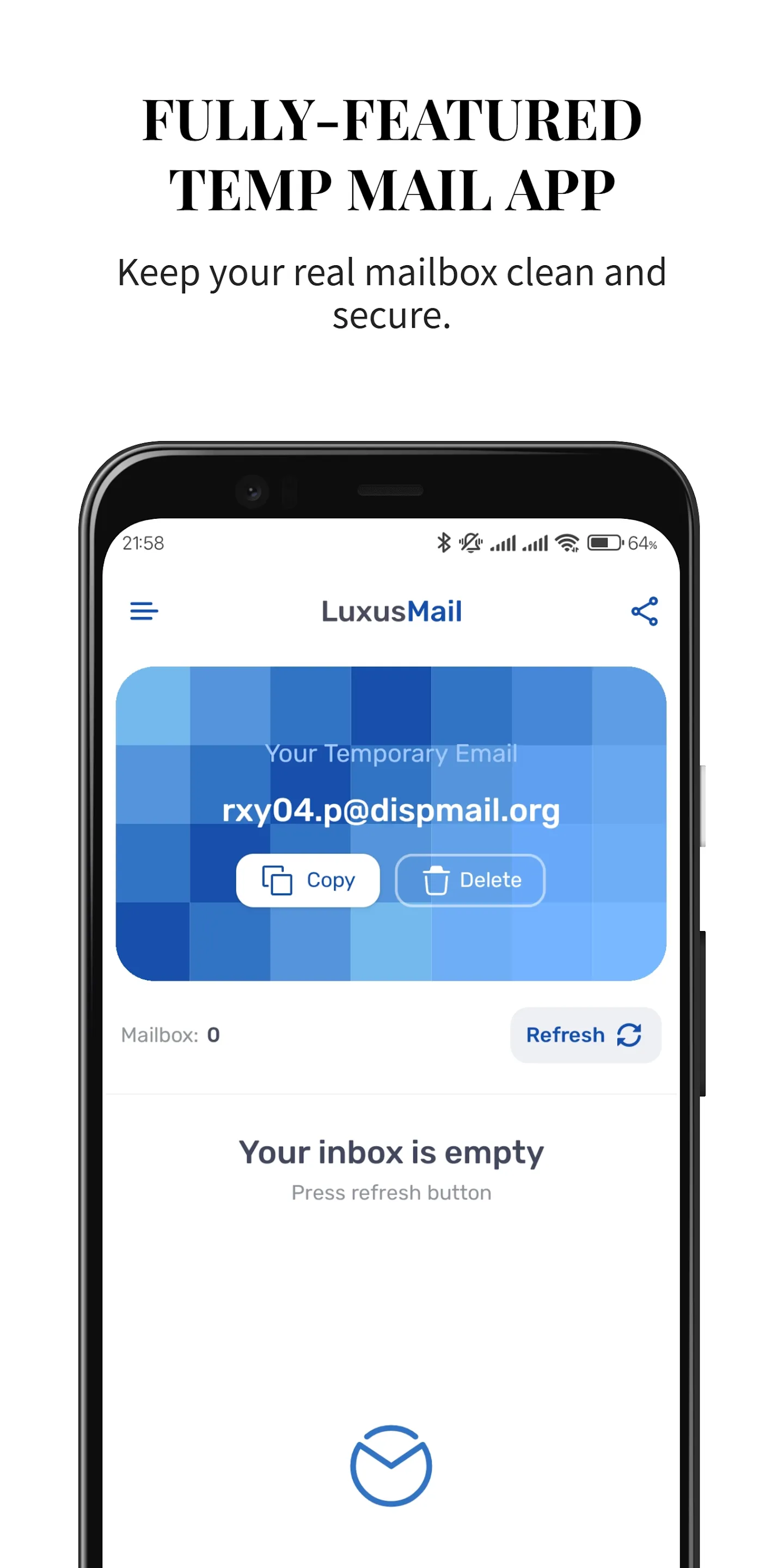 Temp Mail - by LuxusMail | Indus Appstore | Screenshot