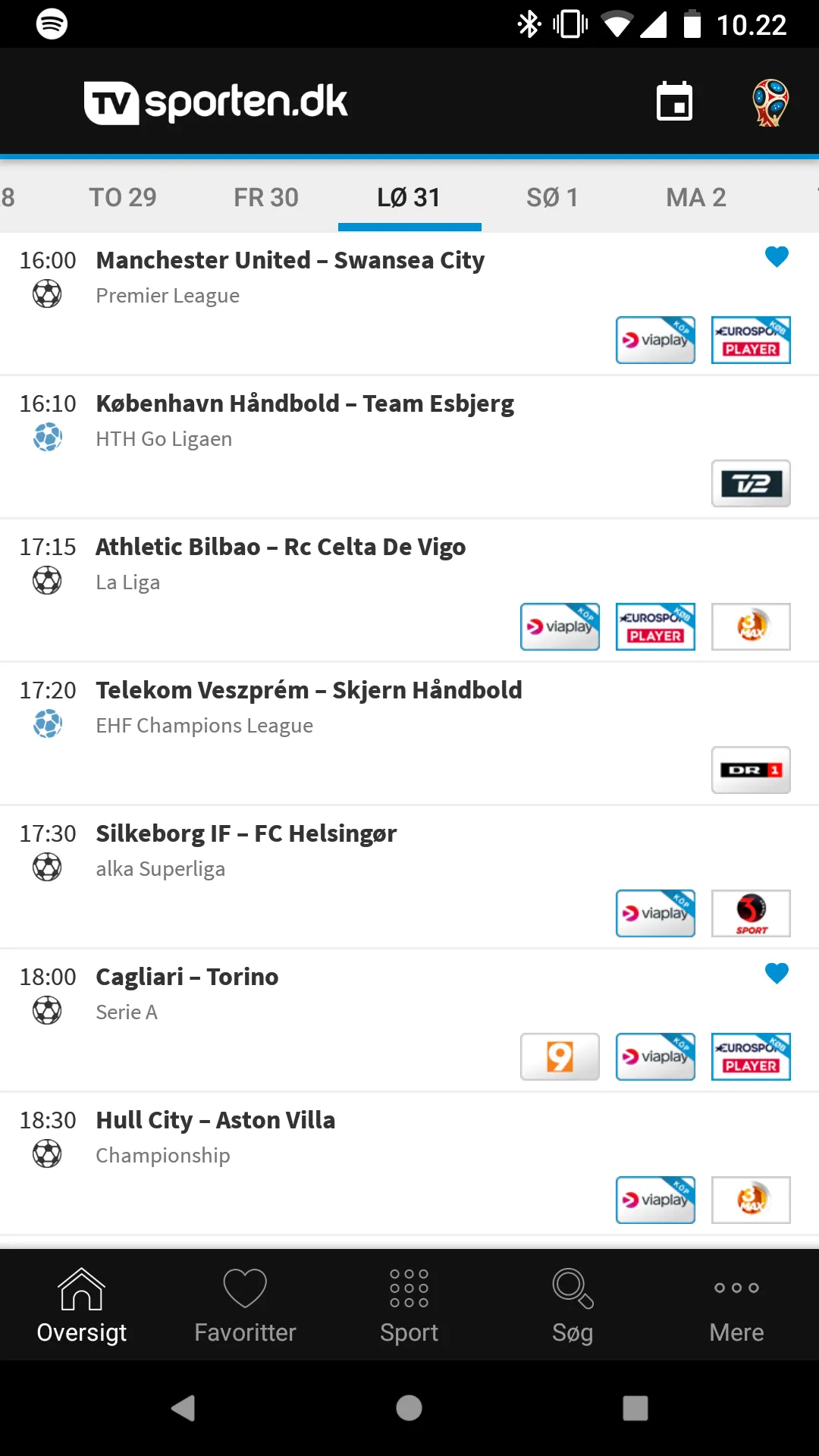 TVsporten.dk sport i TV | Indus Appstore | Screenshot