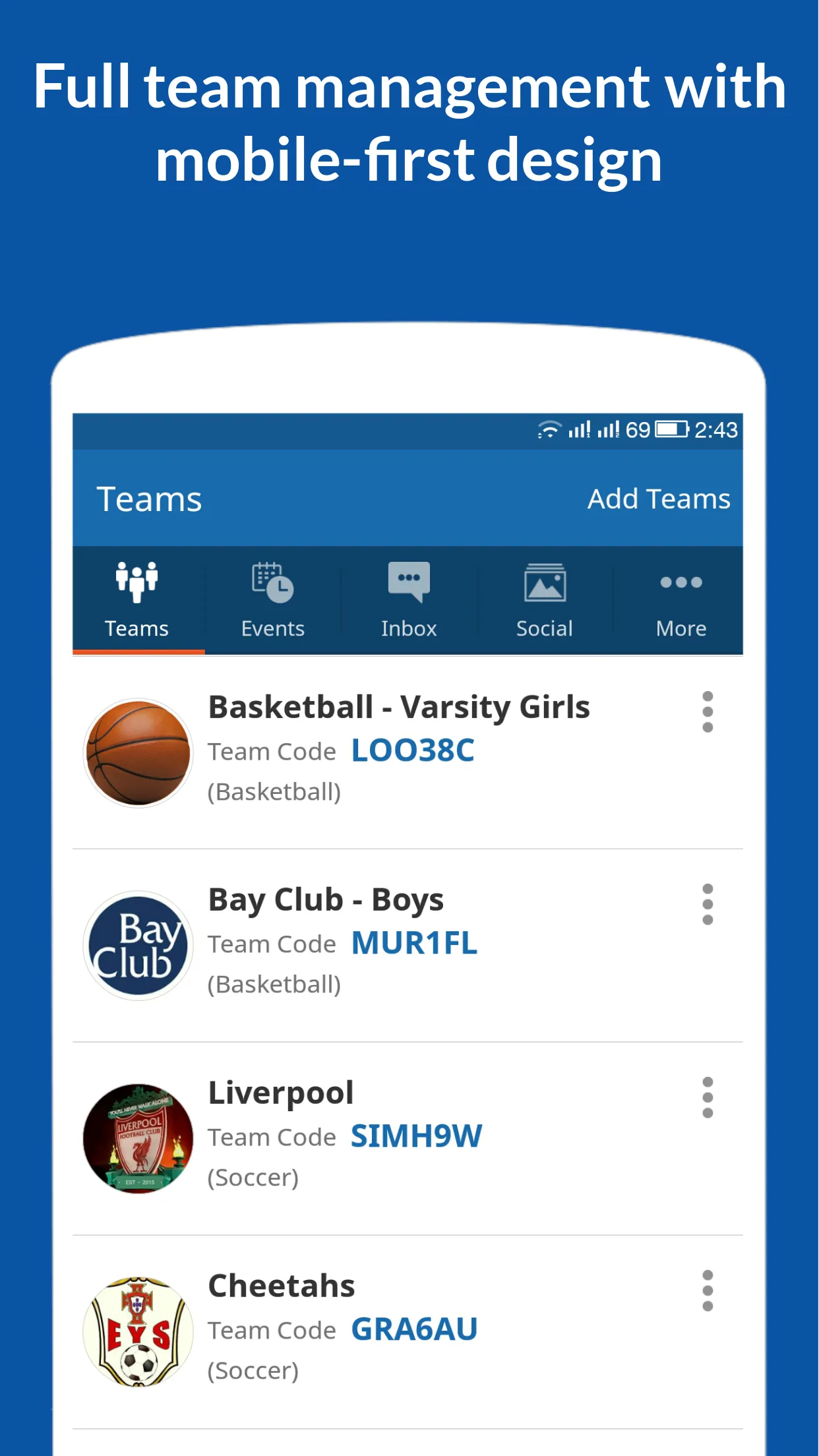 InstaTeam Sports Management | Indus Appstore | Screenshot