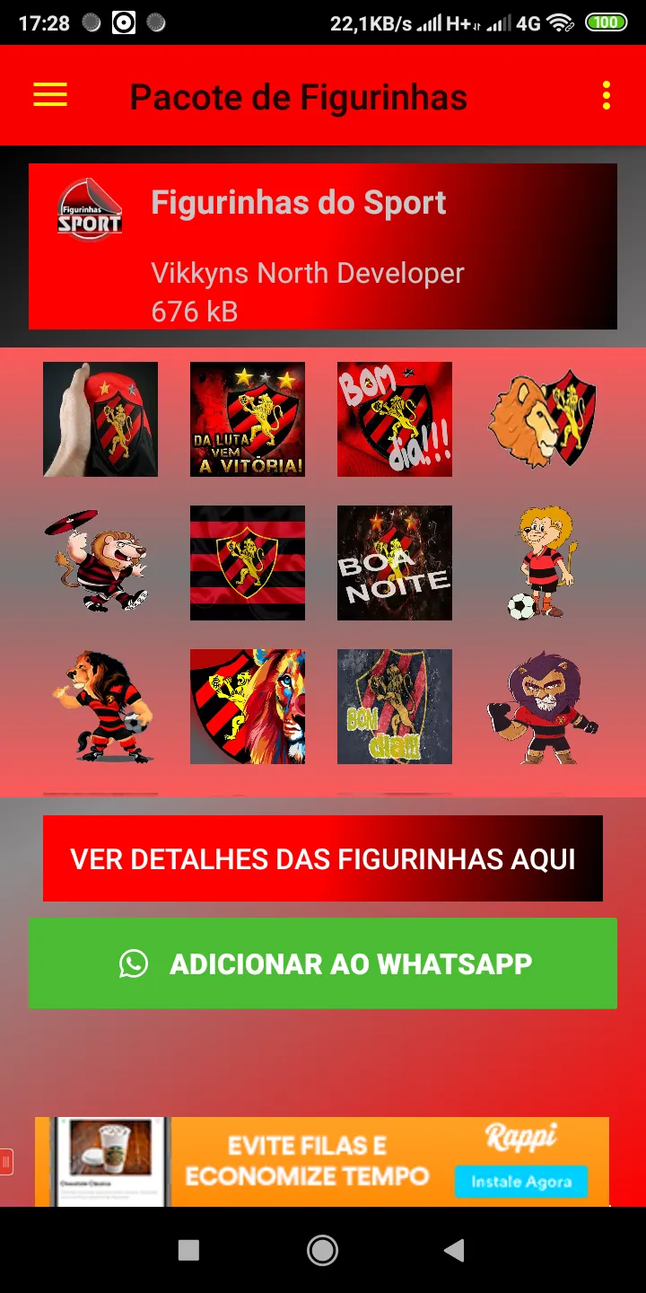 Figurinhas do Sport RE | Indus Appstore | Screenshot