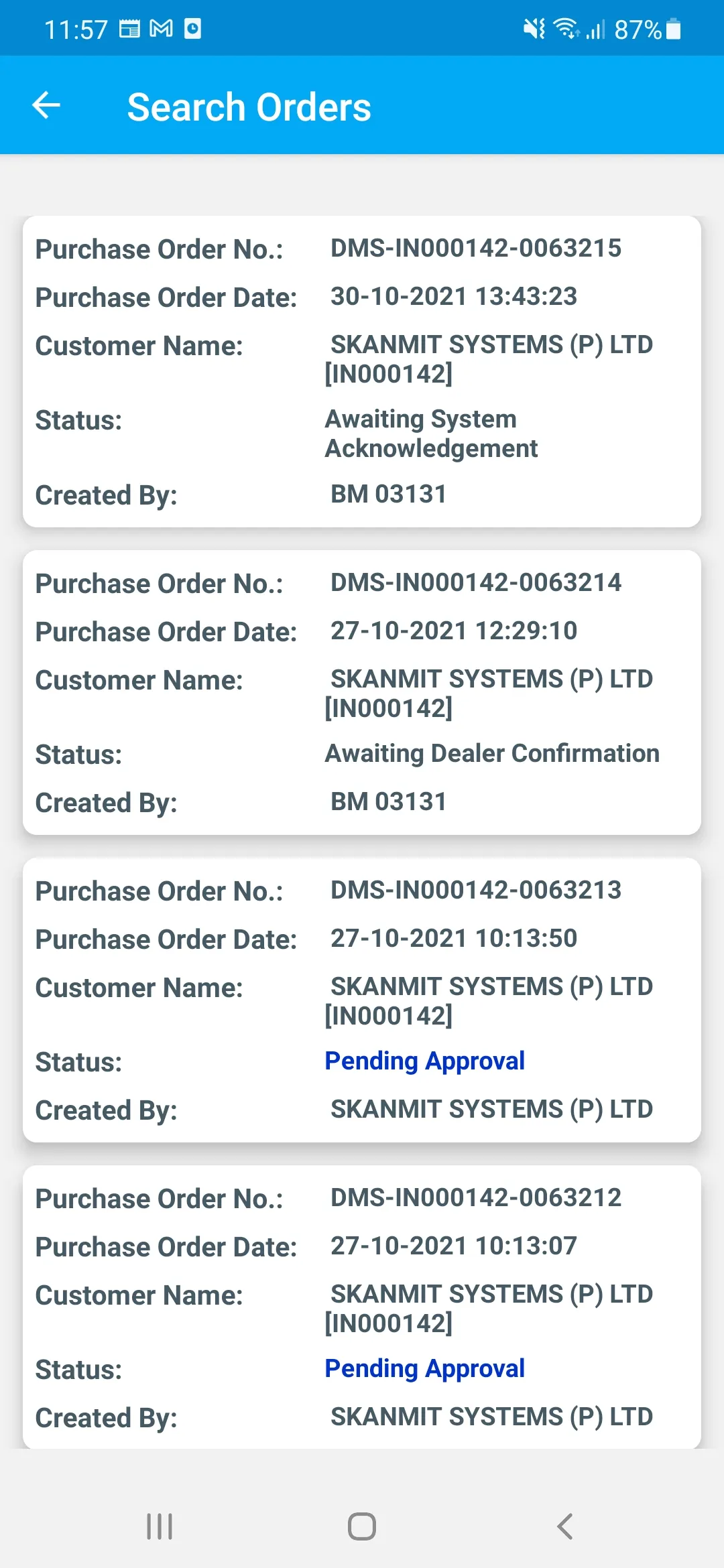 CMI Order Management System | Indus Appstore | Screenshot