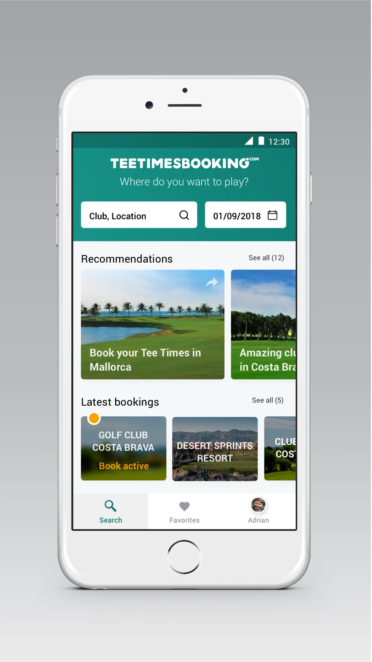 Tee Times Booking - Spain | Indus Appstore | Screenshot