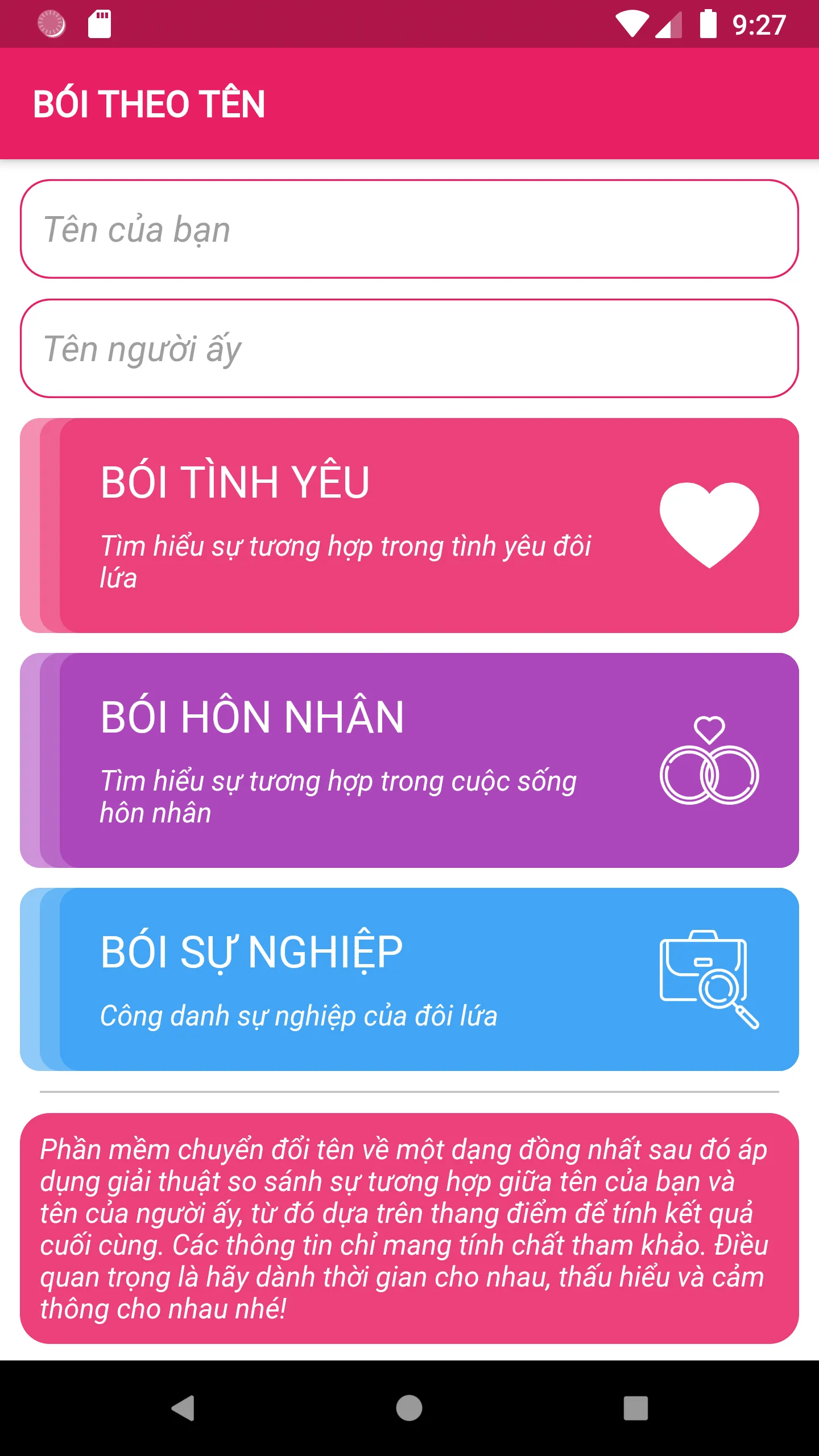 Bói Tình Yêu Theo Tên | Indus Appstore | Screenshot