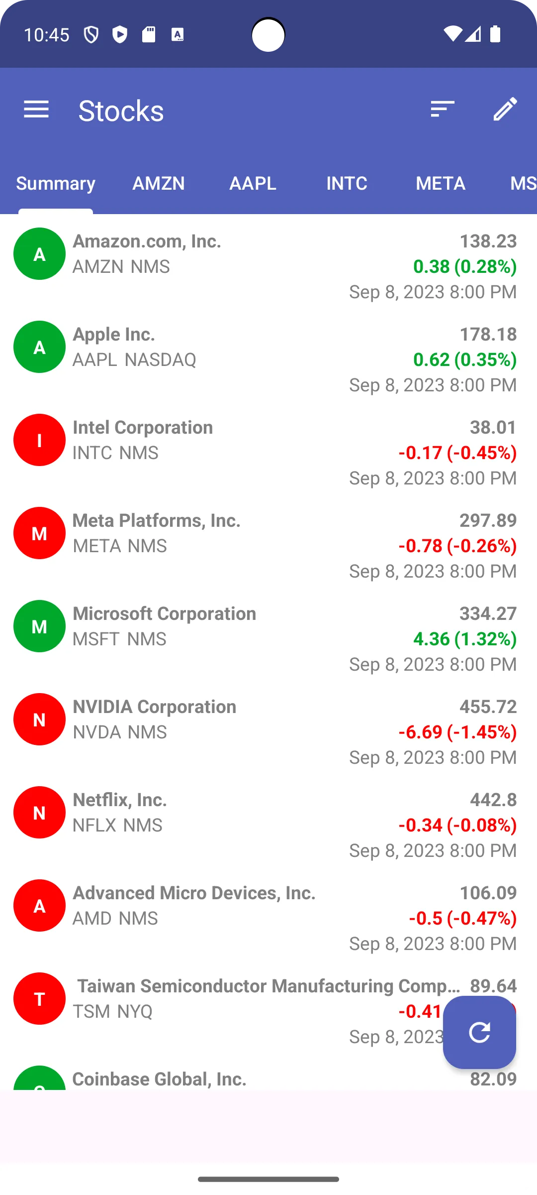 My Stocks & Markets | Indus Appstore | Screenshot