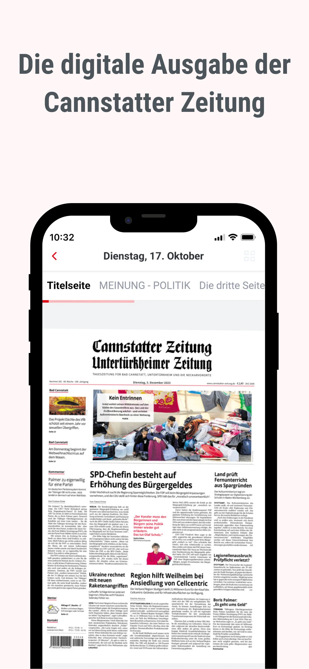 Cannstatter Zeitung E-Paper | Indus Appstore | Screenshot