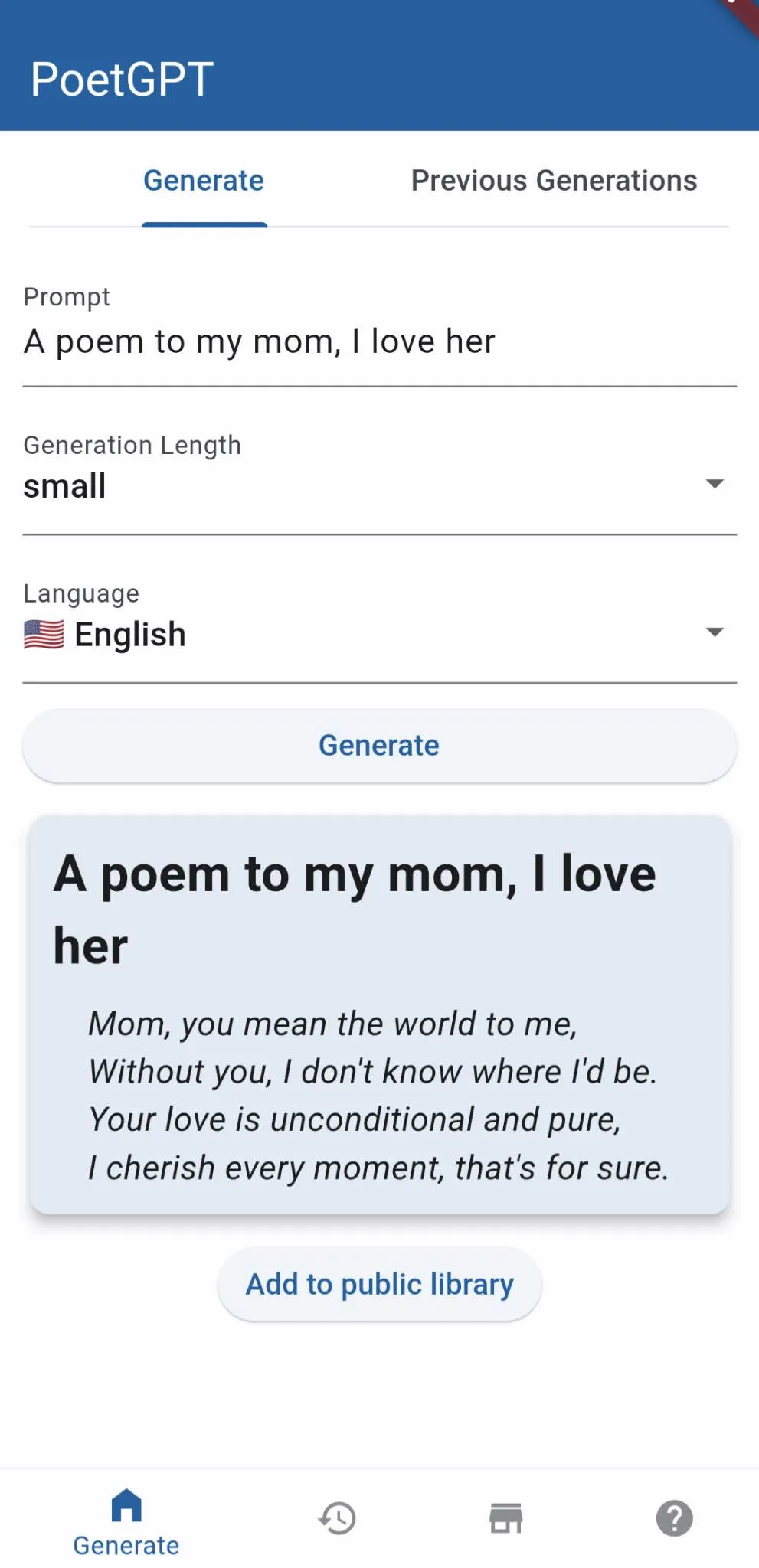 PoetGPT - AI Poem Generator! | Indus Appstore | Screenshot