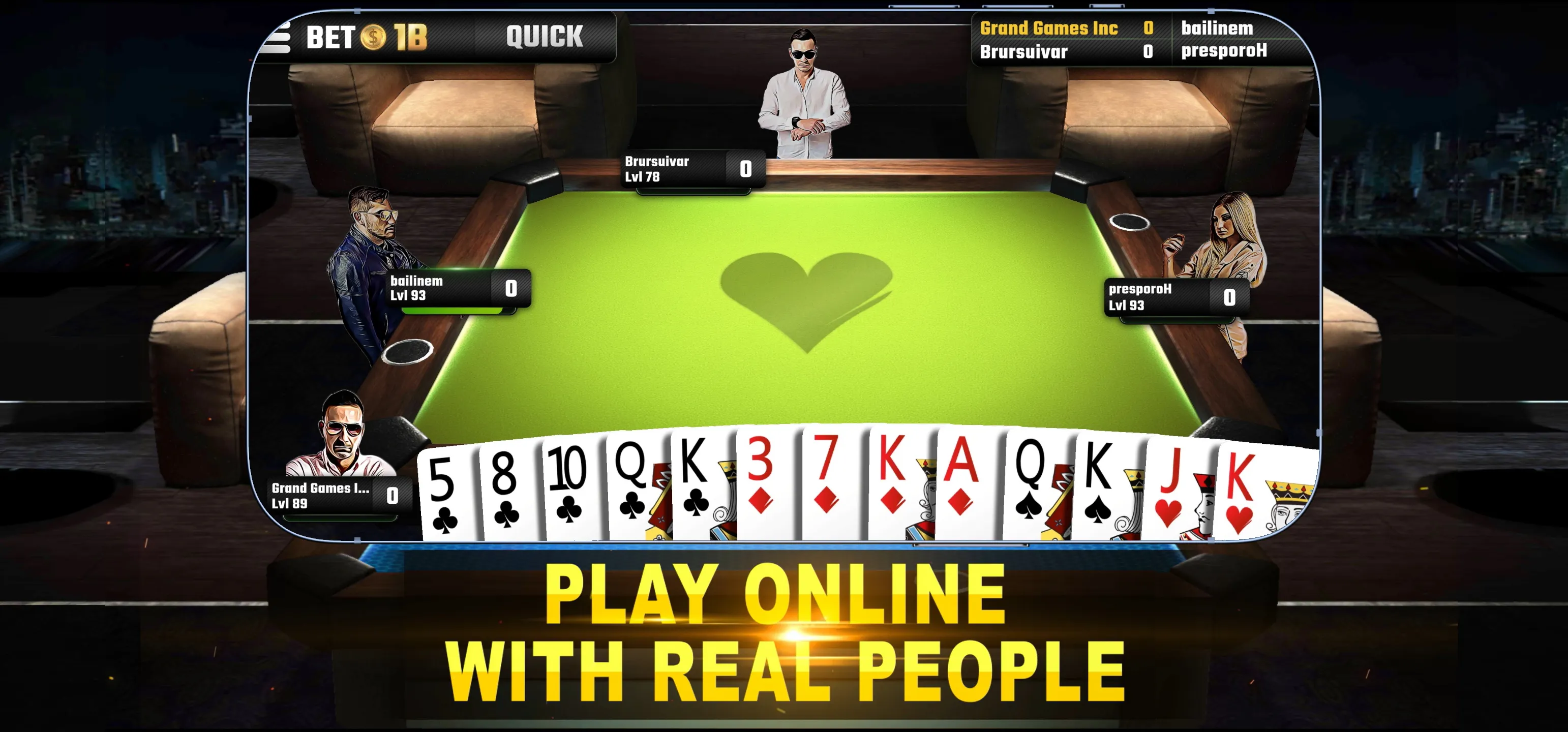 Hearts Online: Card Games | Indus Appstore | Screenshot