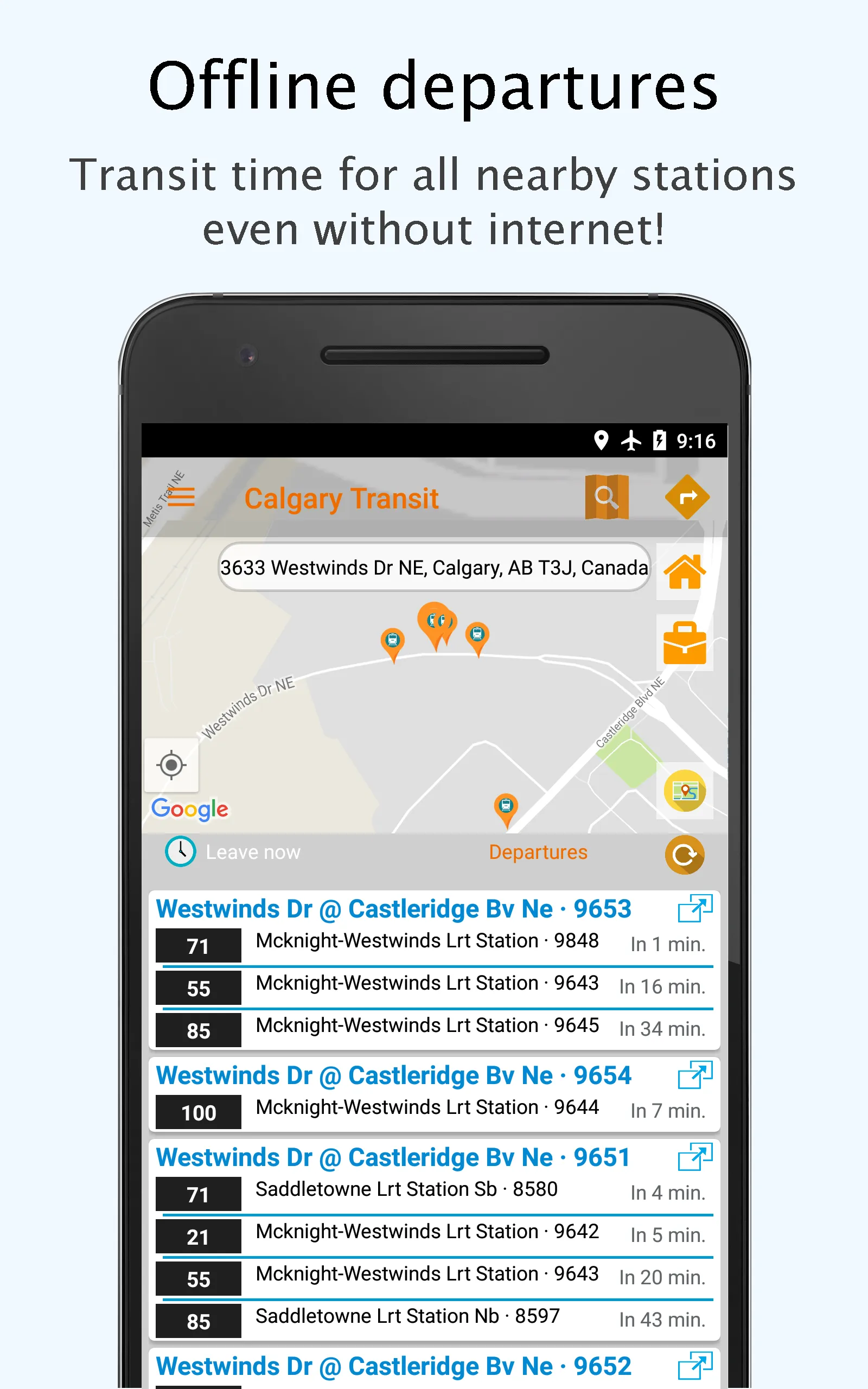 Calgary Transport Live/Offline | Indus Appstore | Screenshot