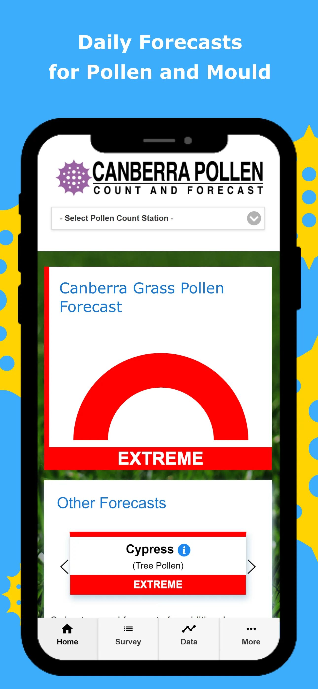 Canberra Pollen Count | Indus Appstore | Screenshot