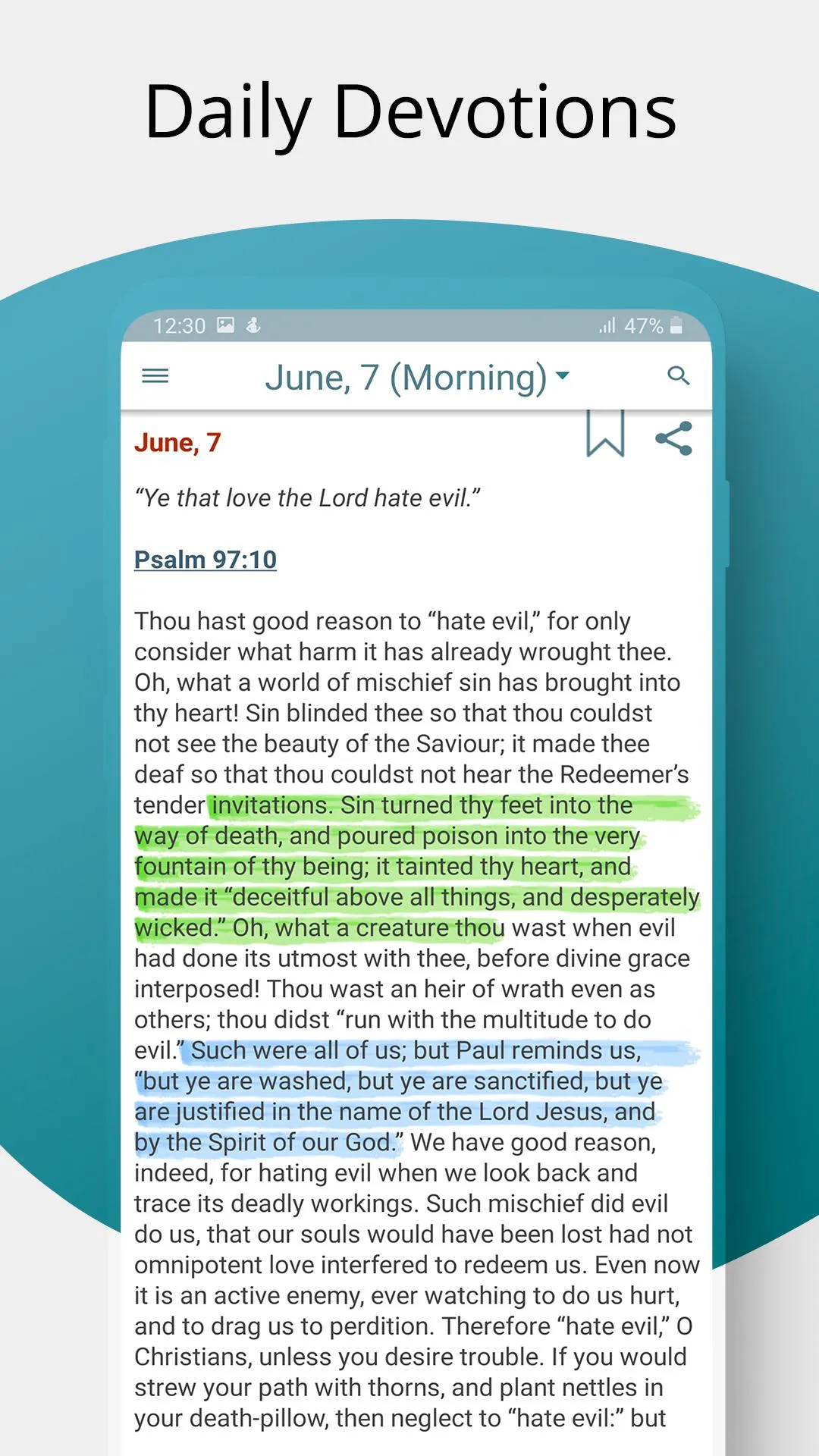 Morning and Evening Devotional | Indus Appstore | Screenshot