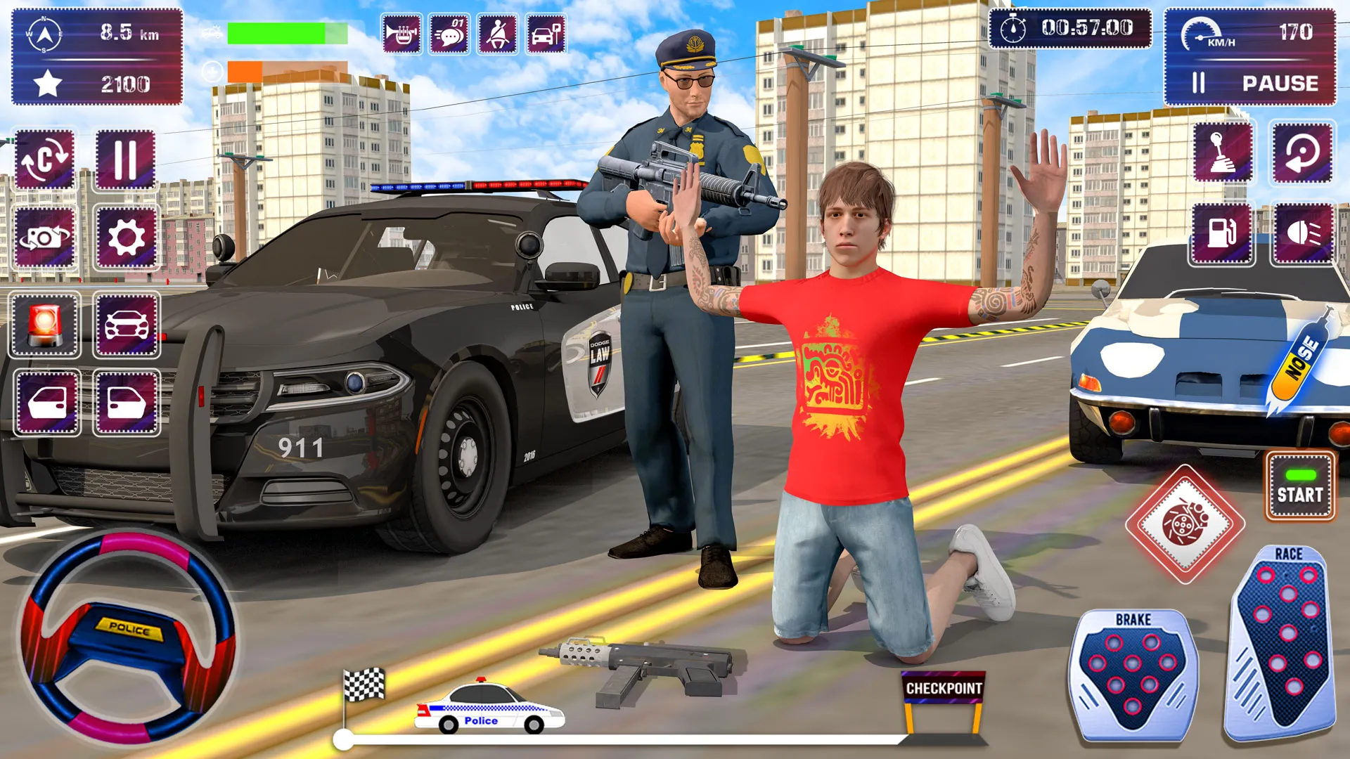 Police Car Chase Parking Games | Indus Appstore | Screenshot