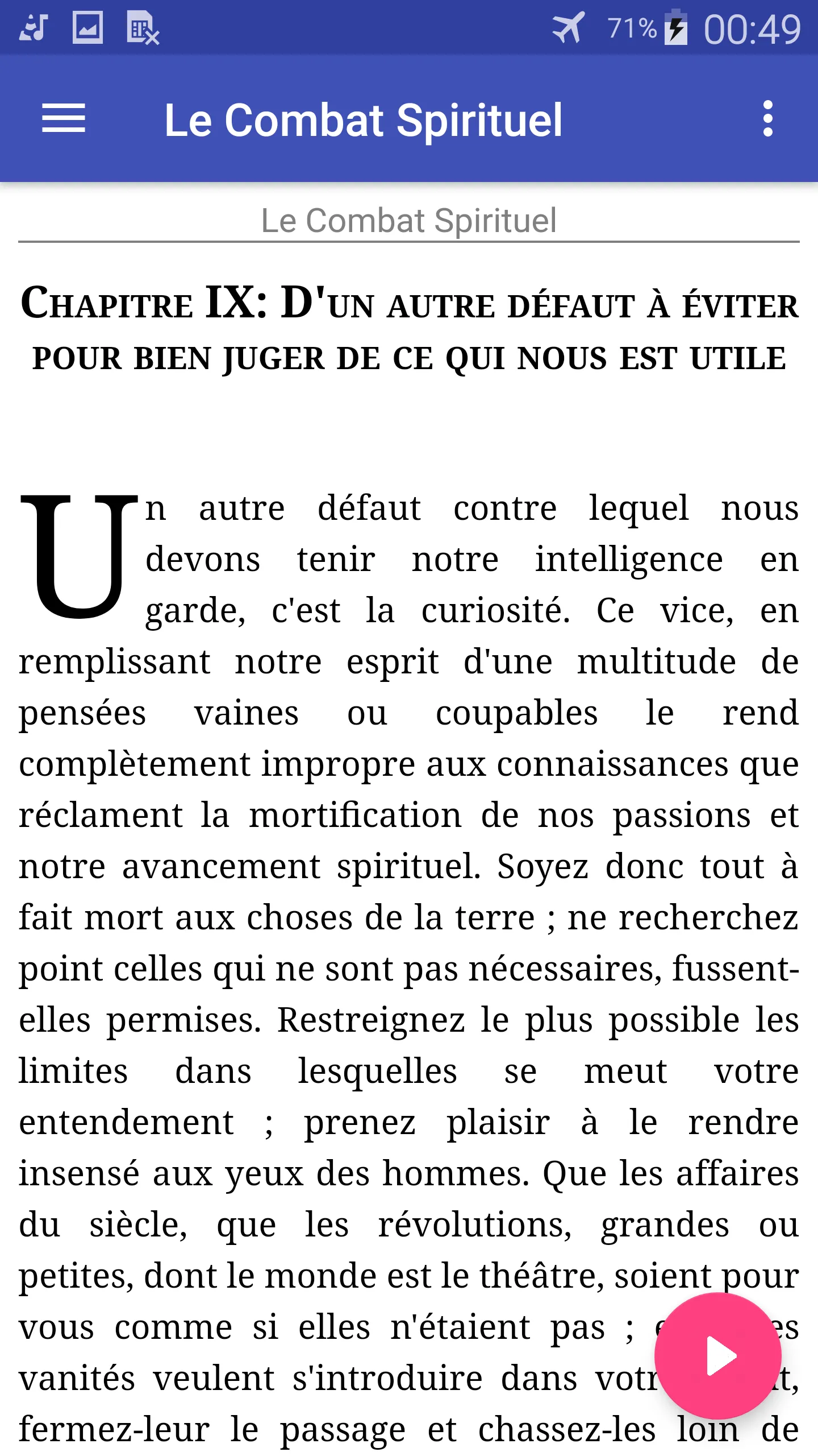 Le Combat Spirituel (Scupoli) | Indus Appstore | Screenshot