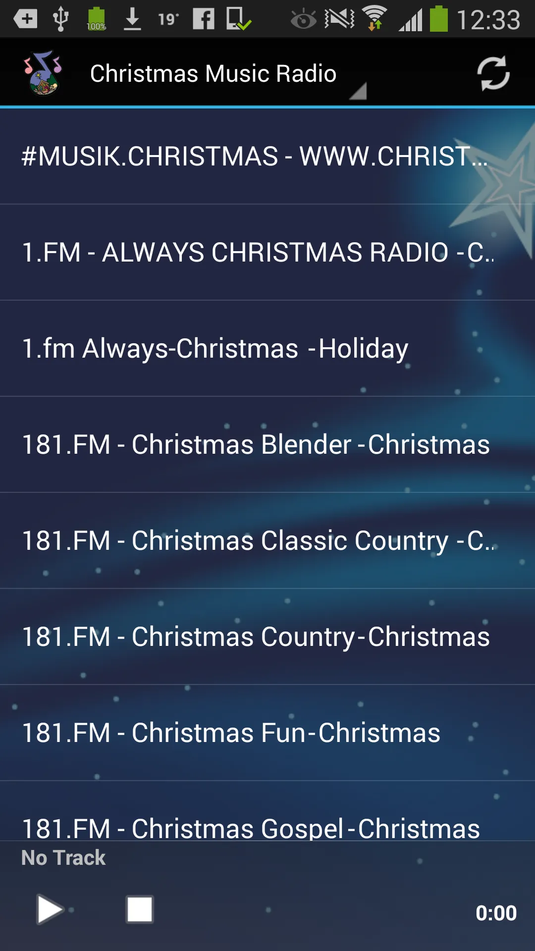 Christmas Music Radio Stations | Indus Appstore | Screenshot