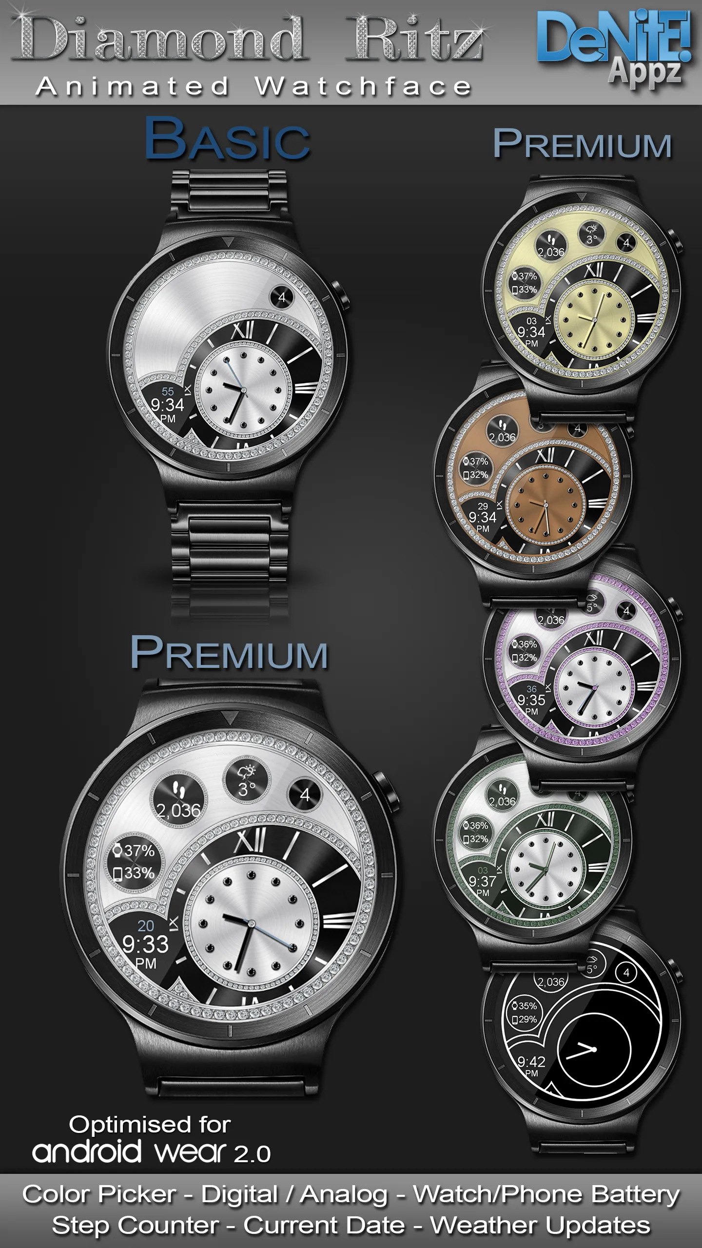 Diamond Ritz HD Watch Face | Indus Appstore | Screenshot