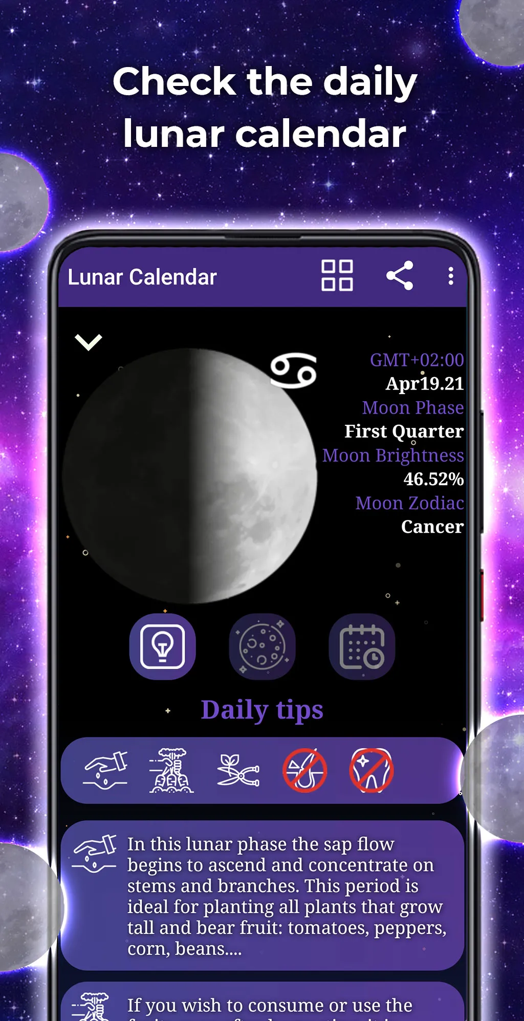 Moon Calendar - Horoscope | Indus Appstore | Screenshot