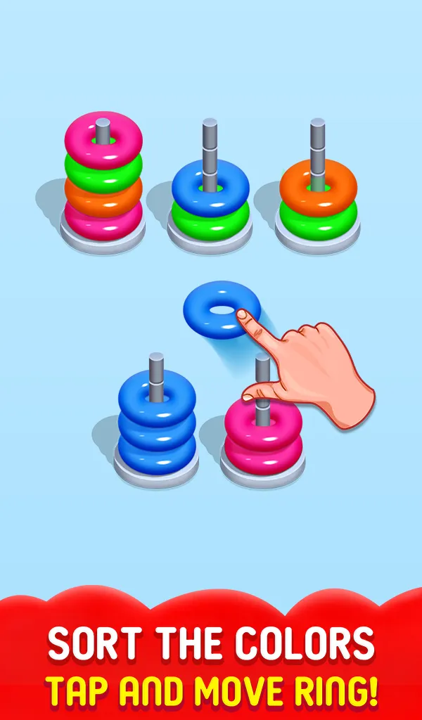 Hoop Sort - Color Hoop Stack | Indus Appstore | Screenshot