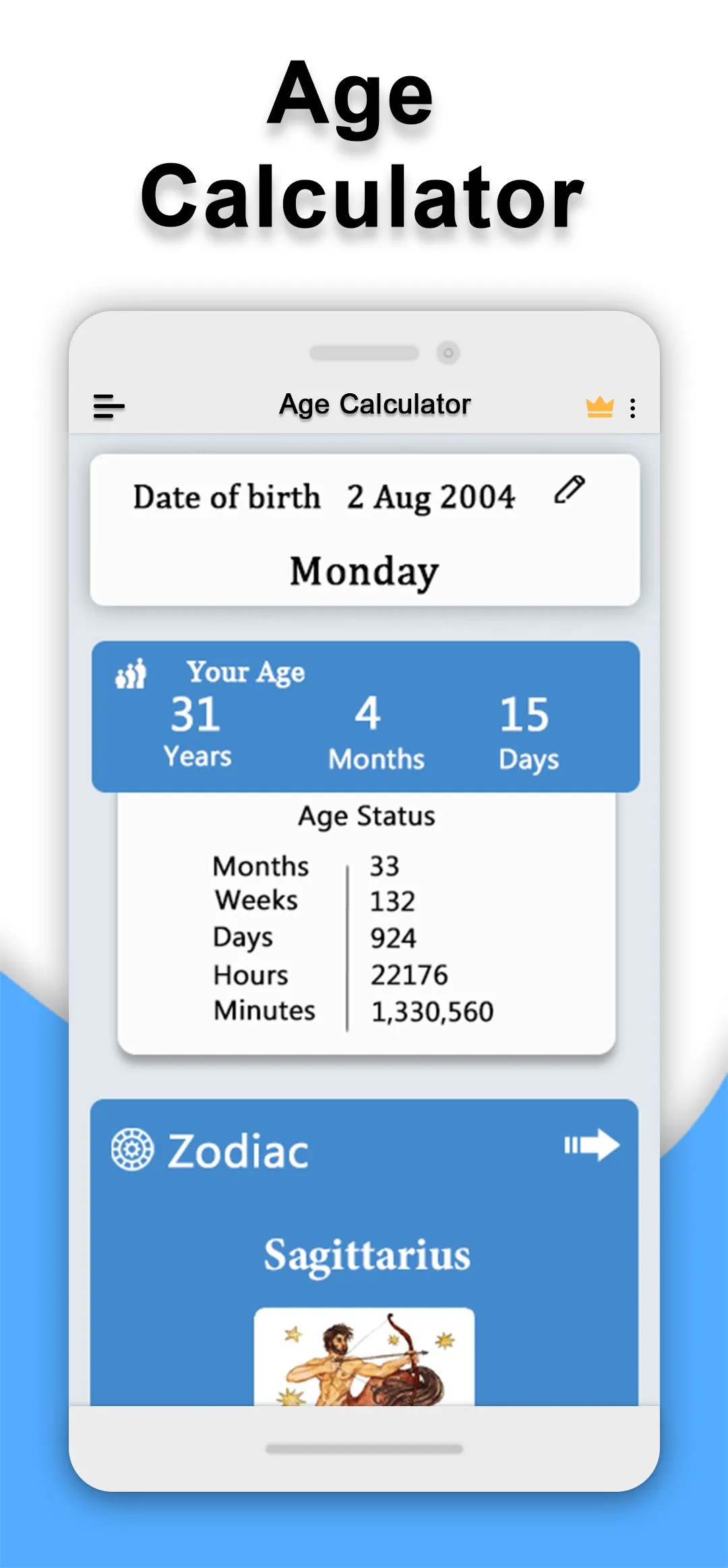 Age Calculator | Date of Birth | Indus Appstore | Screenshot