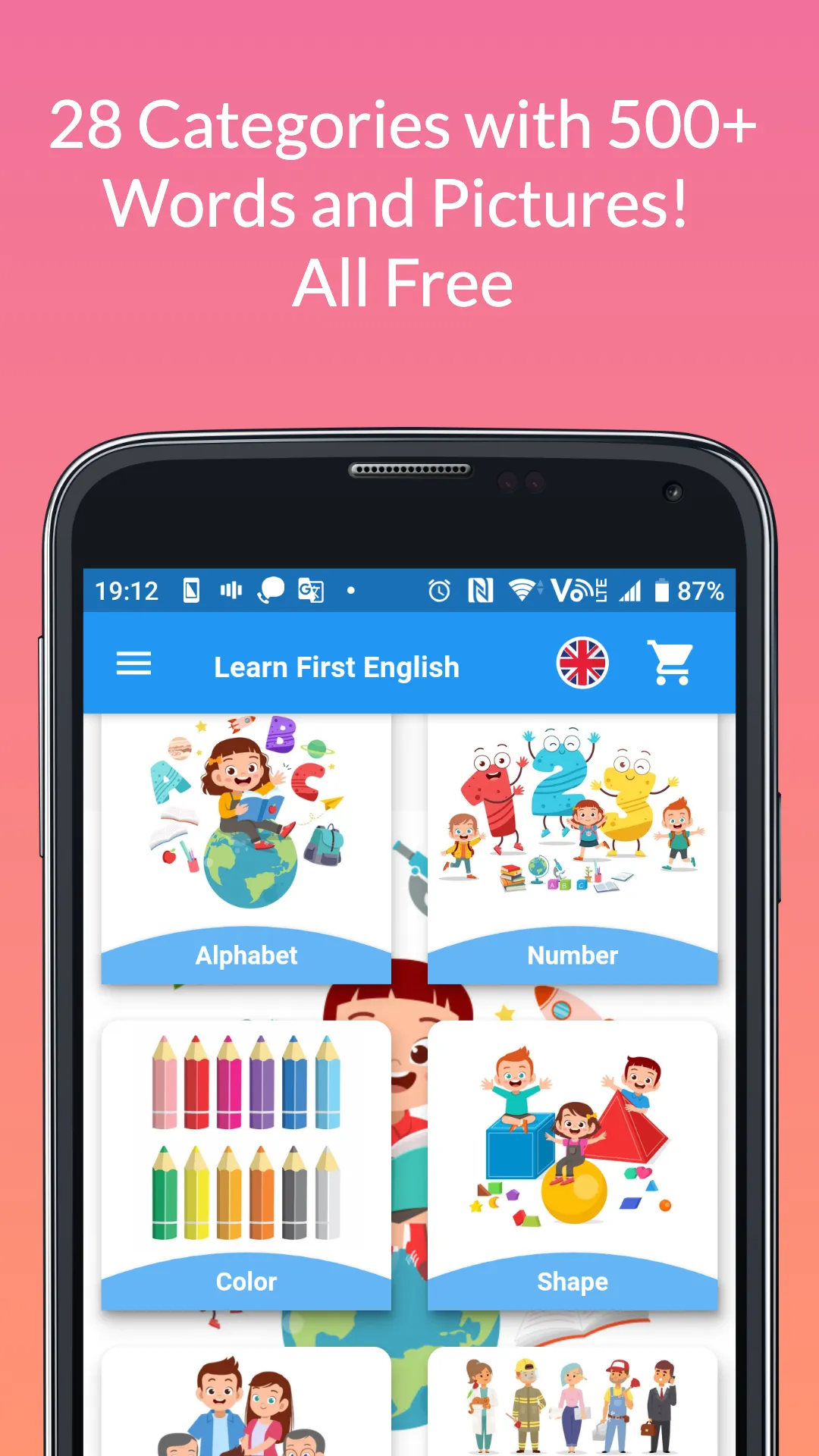 Learn English: Kids flashcards | Indus Appstore | Screenshot