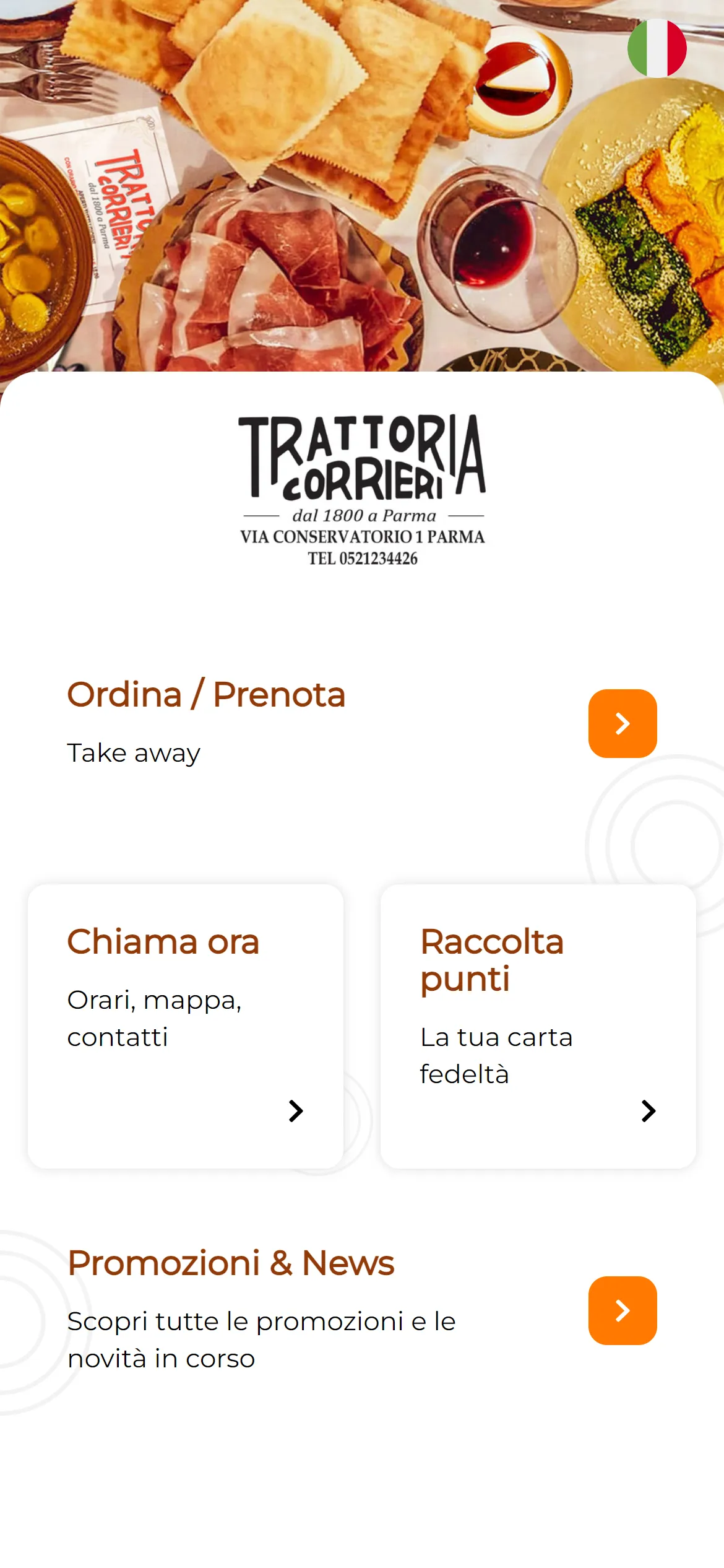 Trattoria Corrieri | Indus Appstore | Screenshot