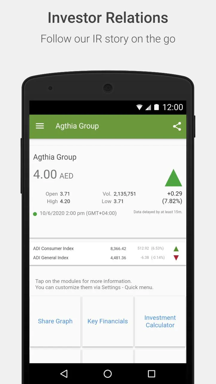 Agthia Investor Relations | Indus Appstore | Screenshot