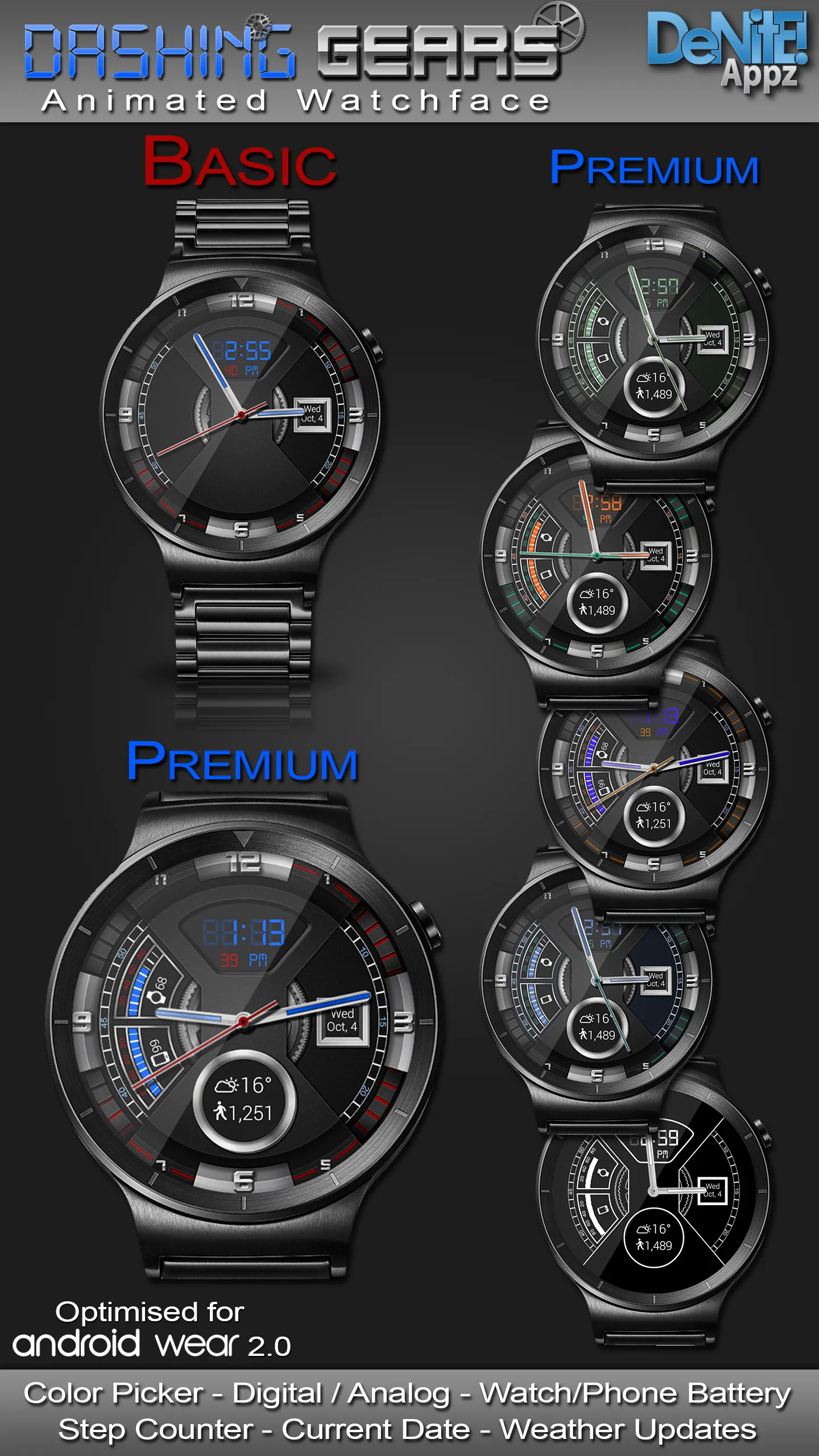 Dashing Gears HD WatchFace | Indus Appstore | Screenshot