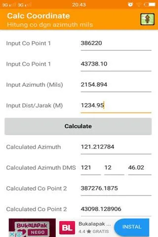 Calc Coordinate | Indus Appstore | Screenshot