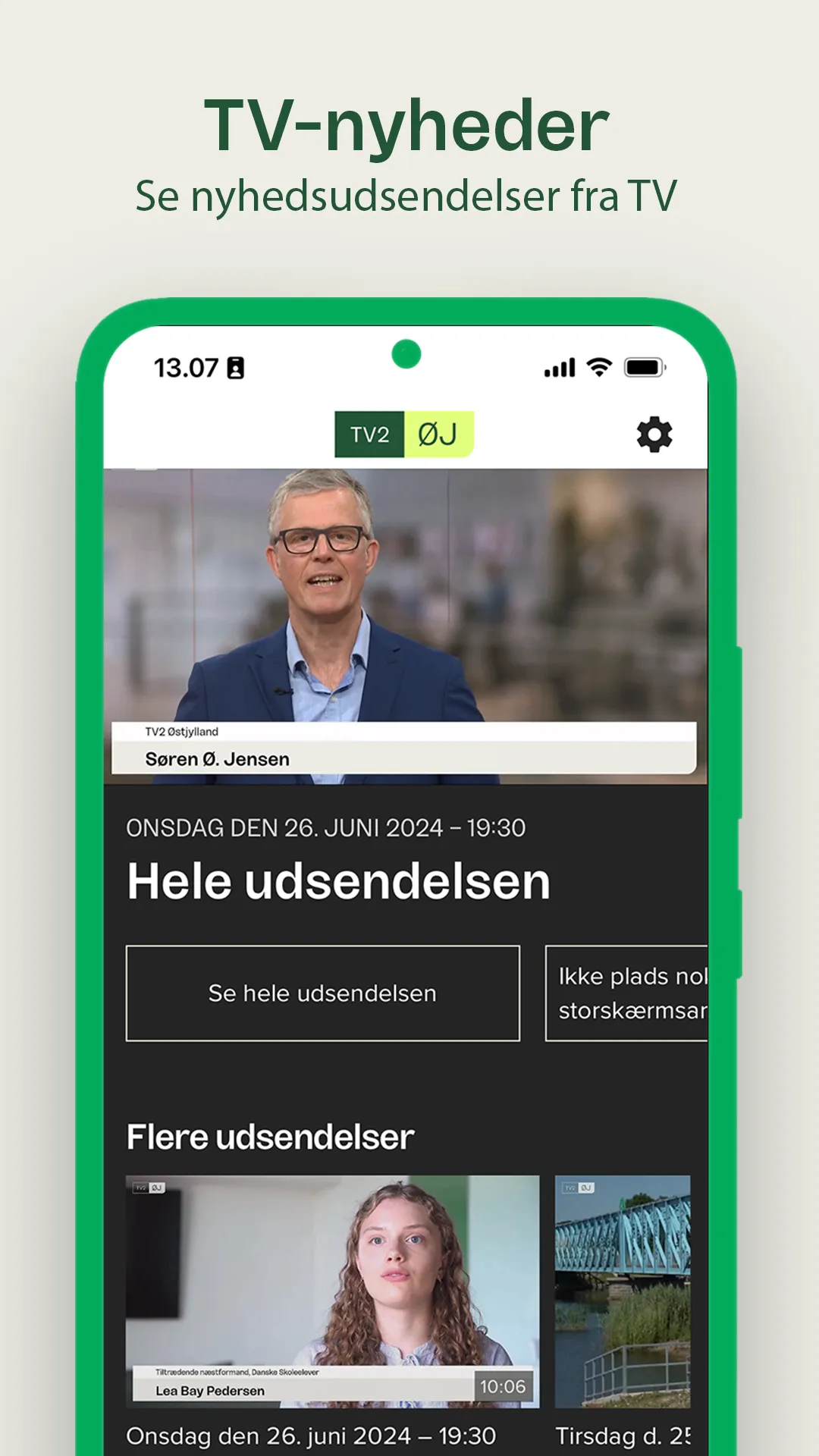 TV2 ØSTJYLLAND – nyheder og tv | Indus Appstore | Screenshot