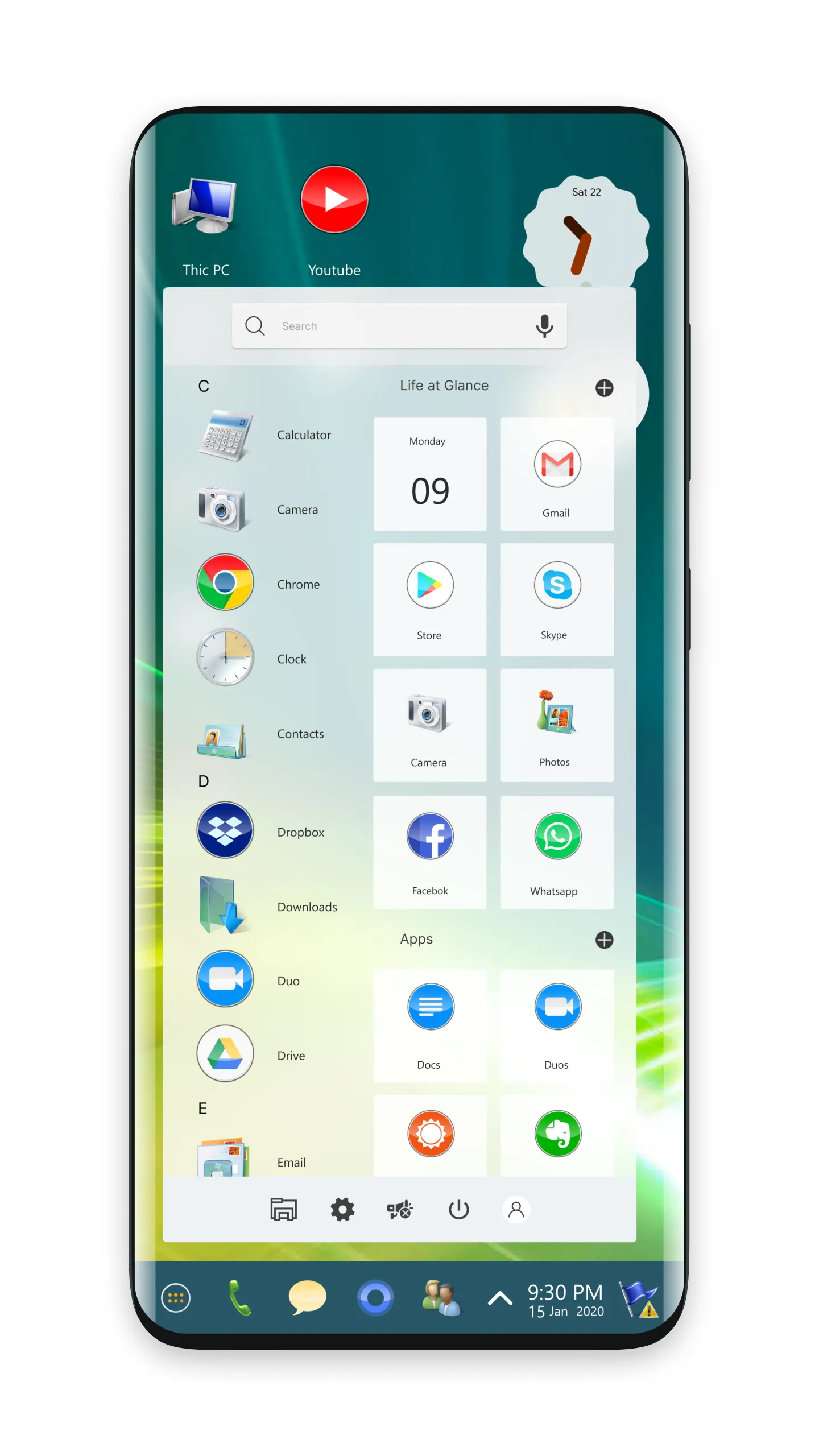 Vista Theme for Launcher | Indus Appstore | Screenshot