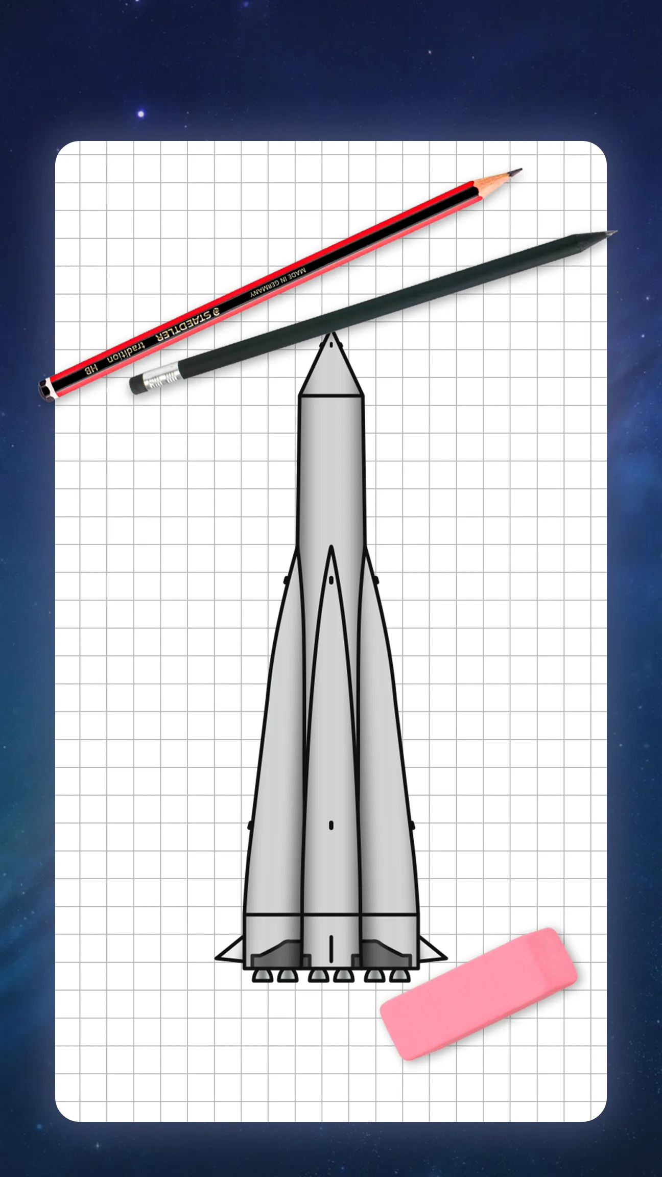 How to draw rockets by steps | Indus Appstore | Screenshot