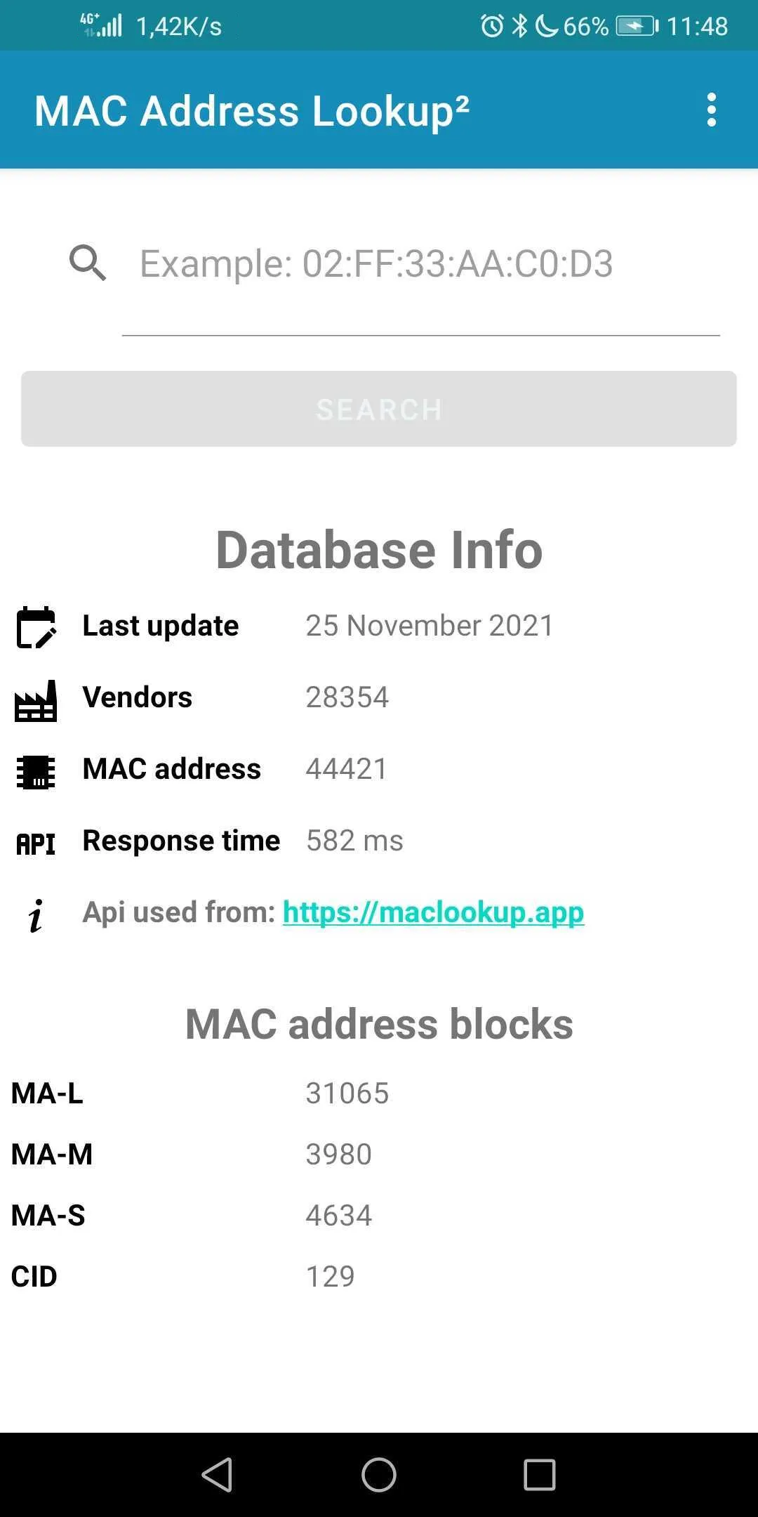 Mac Address Lookup | Indus Appstore | Screenshot