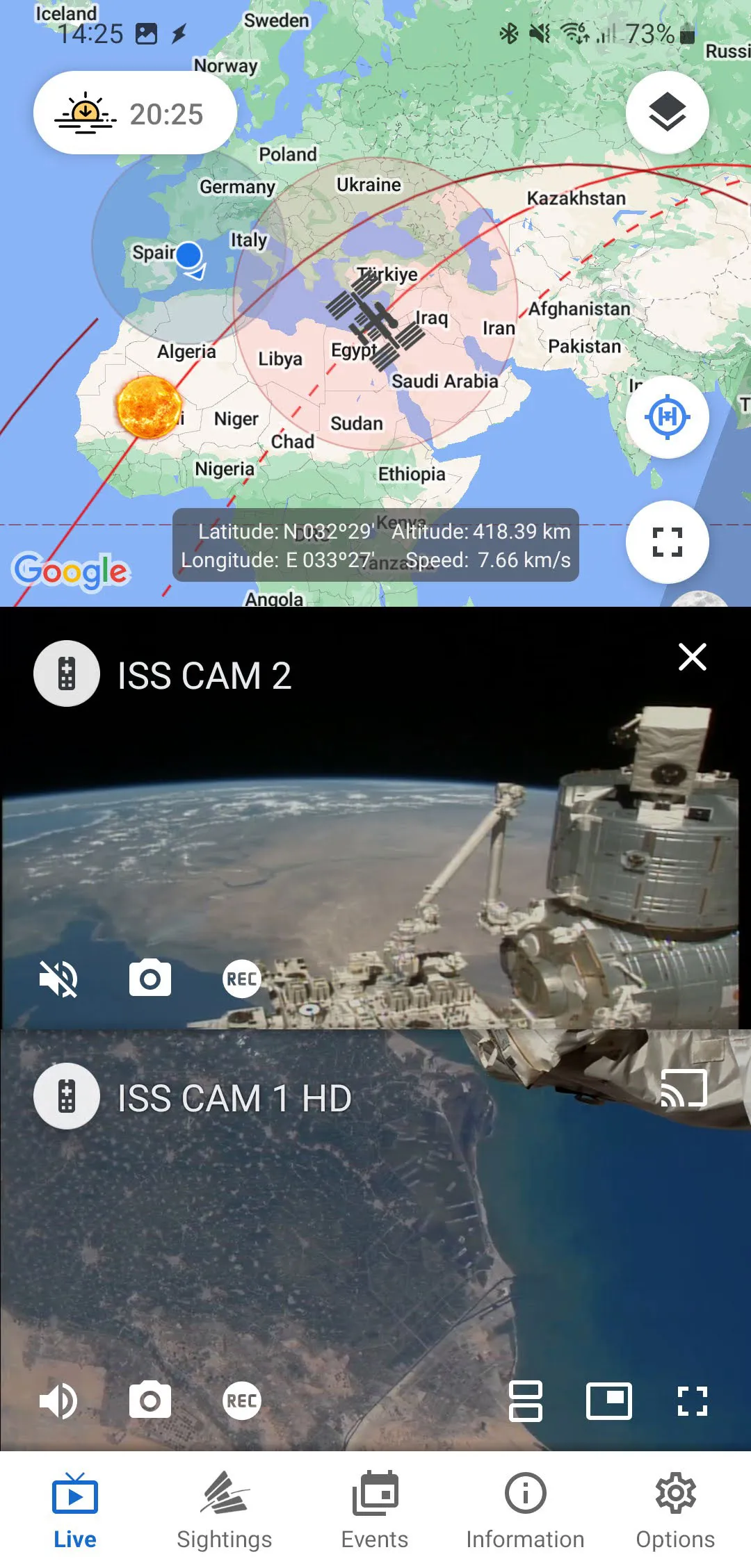 ISS onLive: HD View Earth Live | Indus Appstore | Screenshot