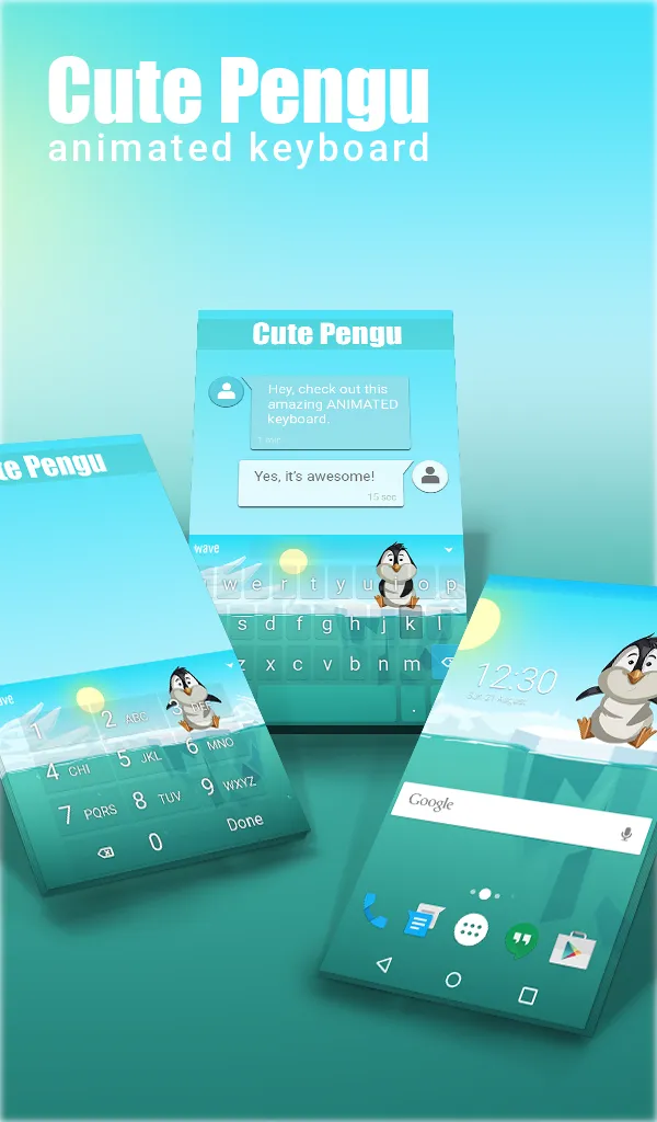 Cute Pengu Wallpaper Theme | Indus Appstore | Screenshot