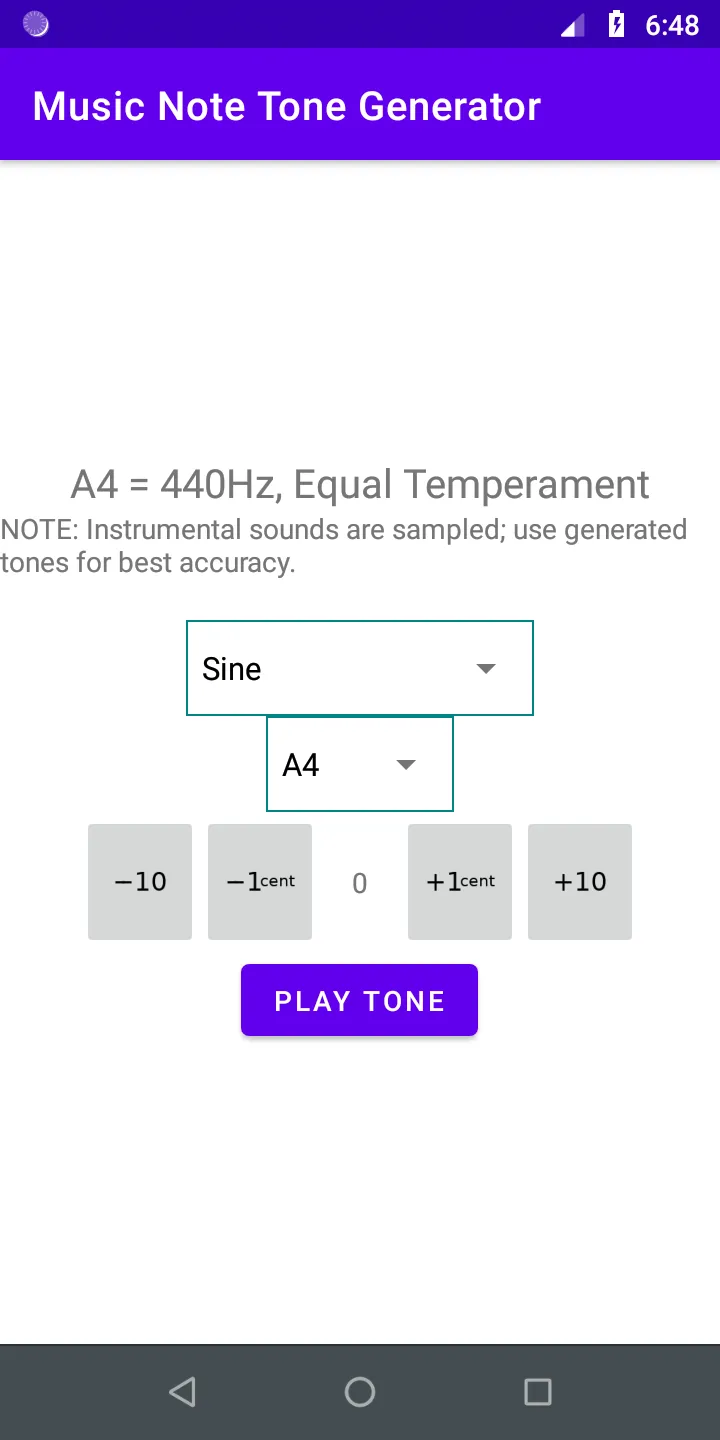 Music Note Tone Generator | Indus Appstore | Screenshot