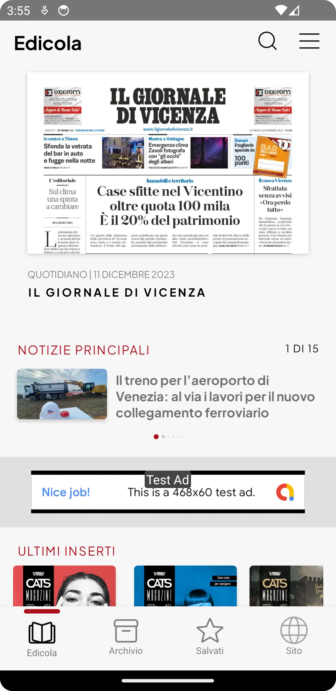 Il Giornale di Vicenza Digital | Indus Appstore | Screenshot