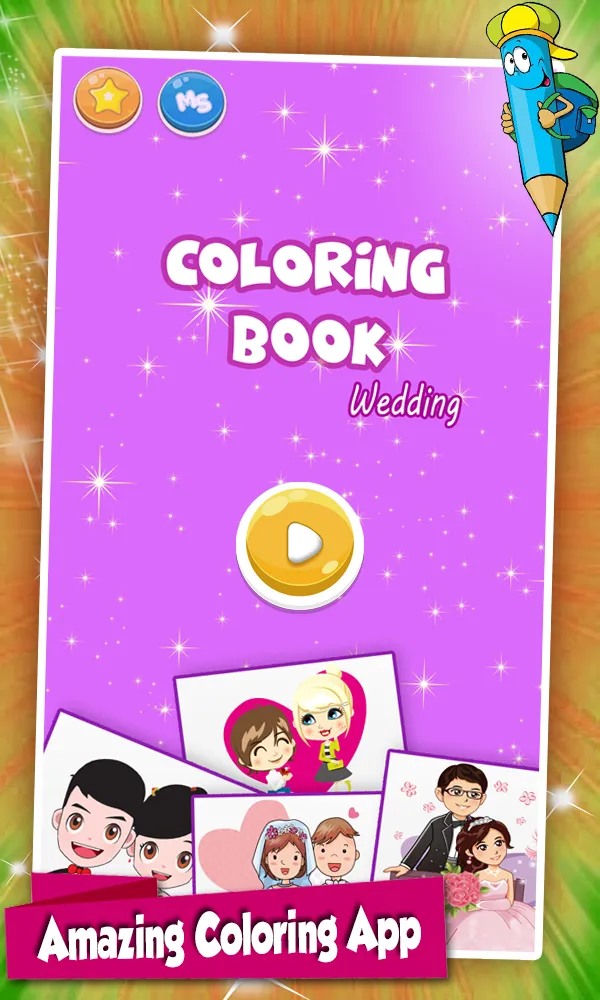 Wedding Coloring Pages Glitter | Indus Appstore | Screenshot