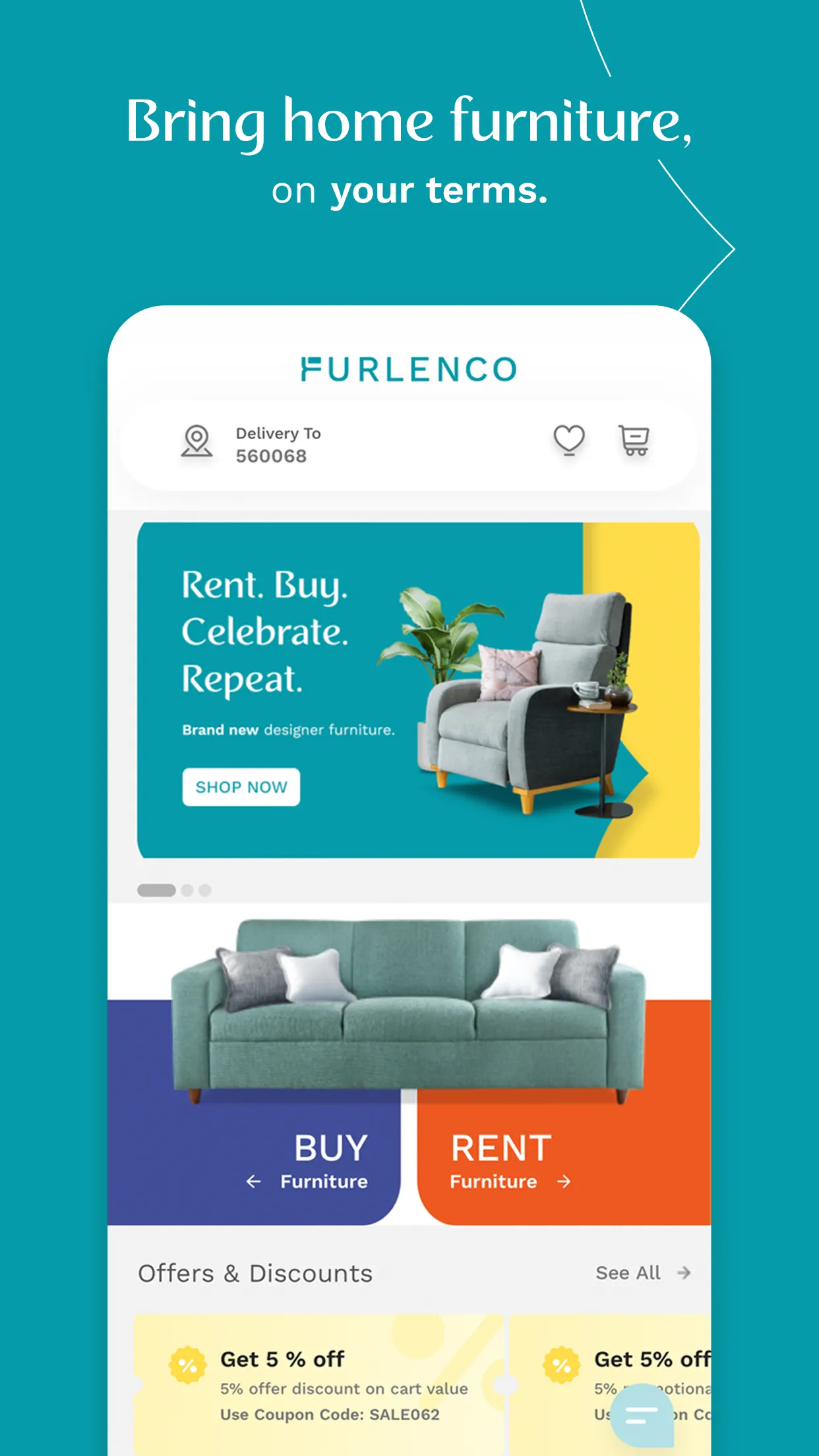 Furlenco: Rent & Buy Furniture | Indus Appstore | Screenshot