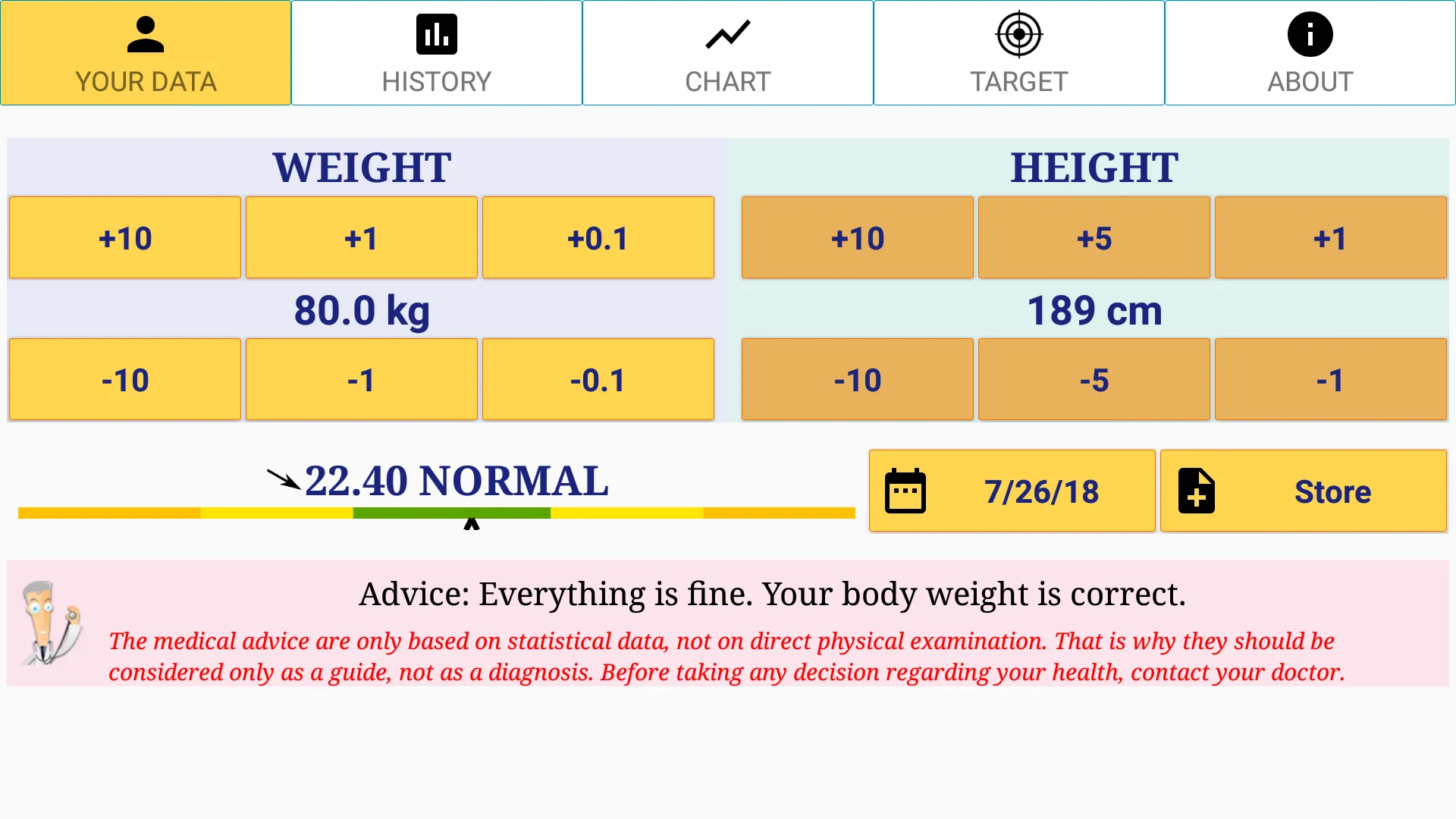 BMI & Ideal Weight Calculator | Indus Appstore | Screenshot