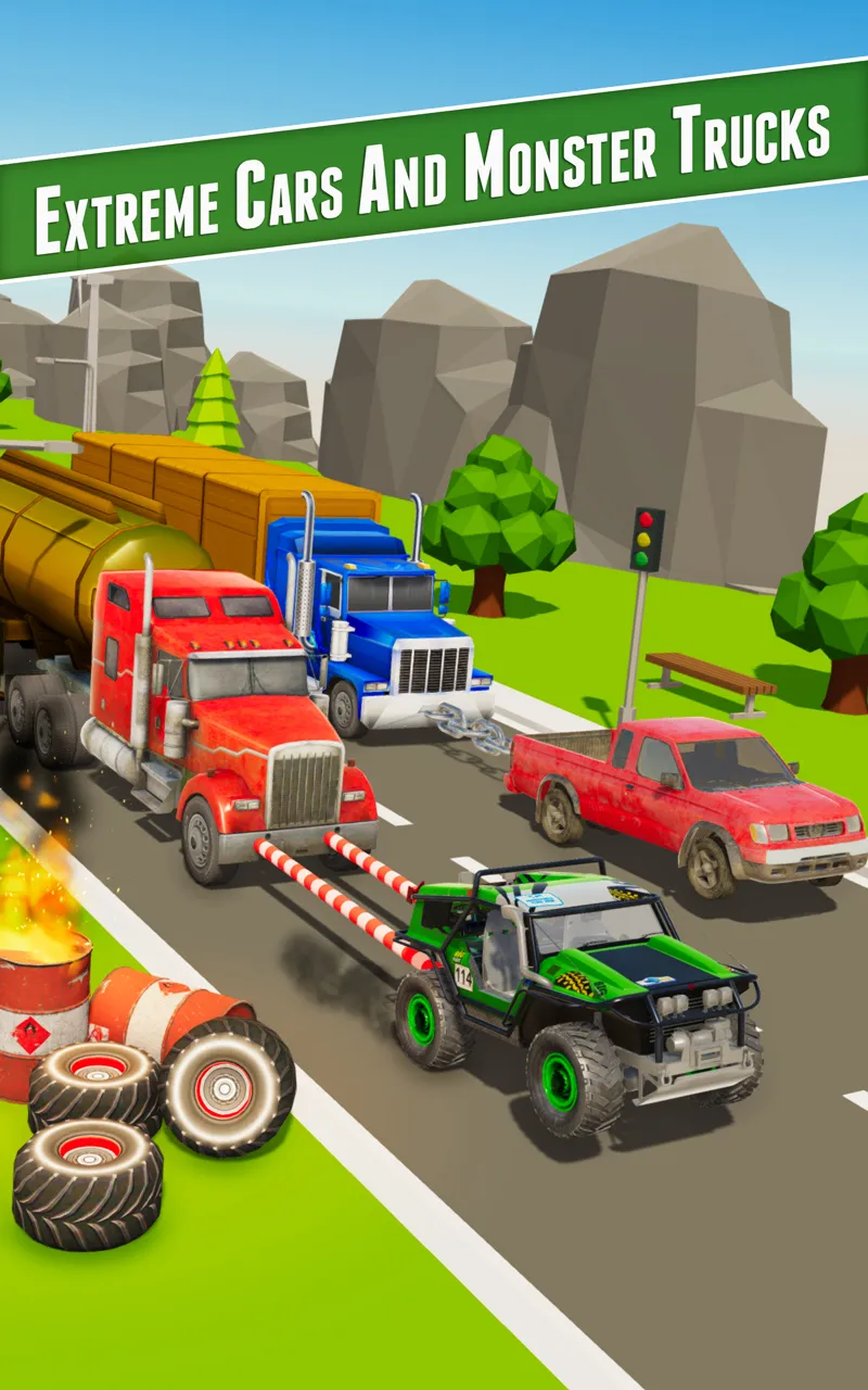 Crazy Car Towing Race 3D | Indus Appstore | Screenshot