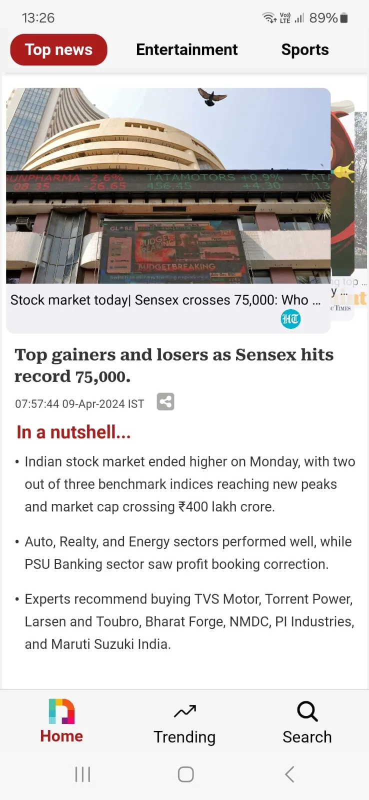 Nutshell news | Indus Appstore | Screenshot