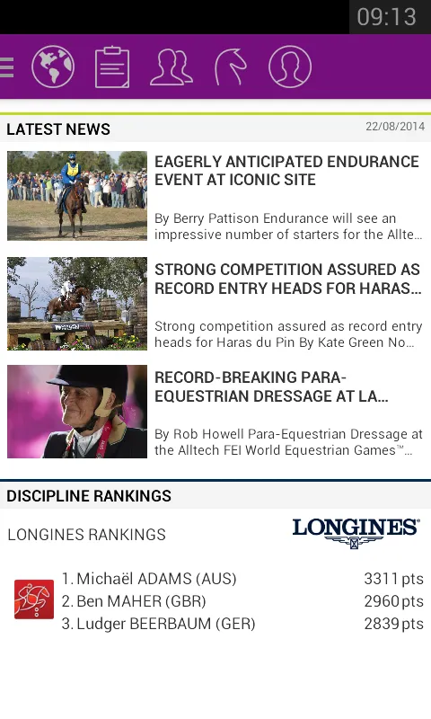 FEI SportApp | Indus Appstore | Screenshot