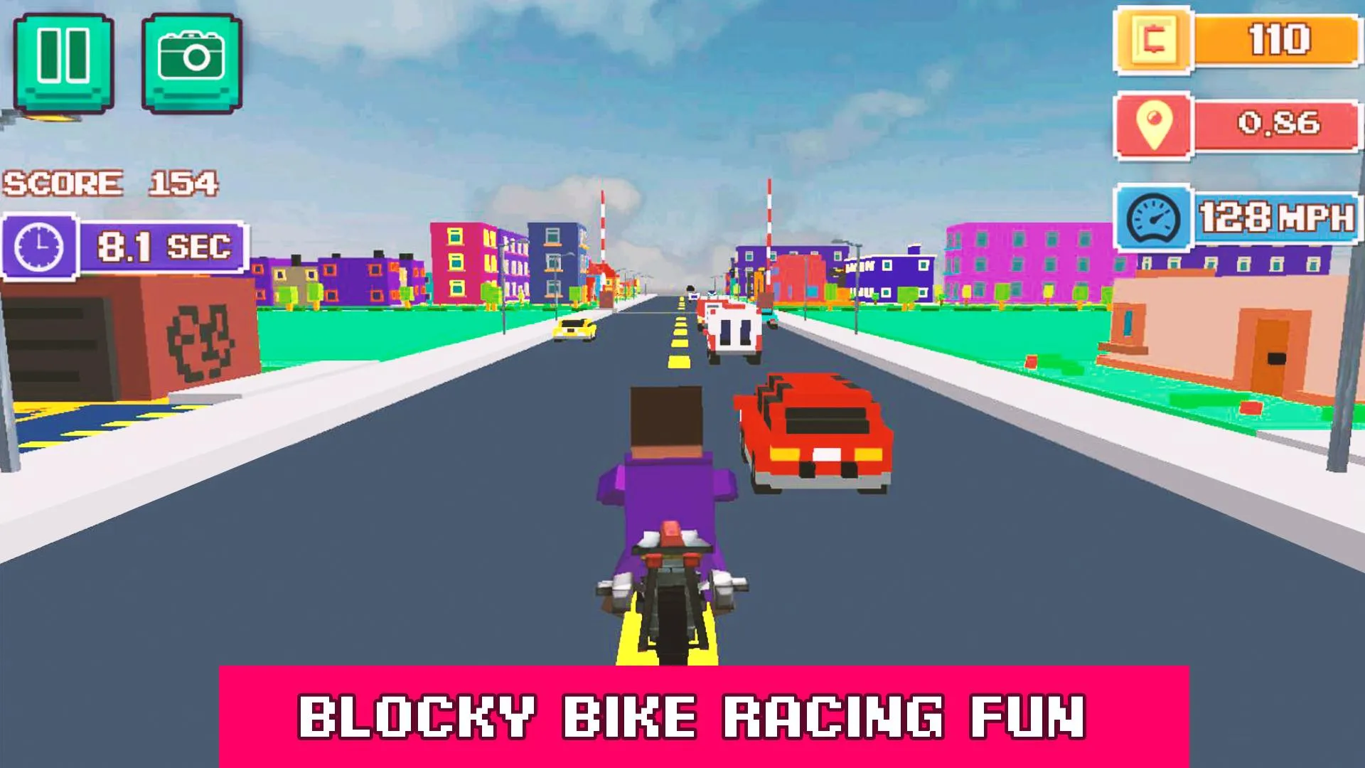 Blocky Moto Rider - Motorcycle | Indus Appstore | Screenshot