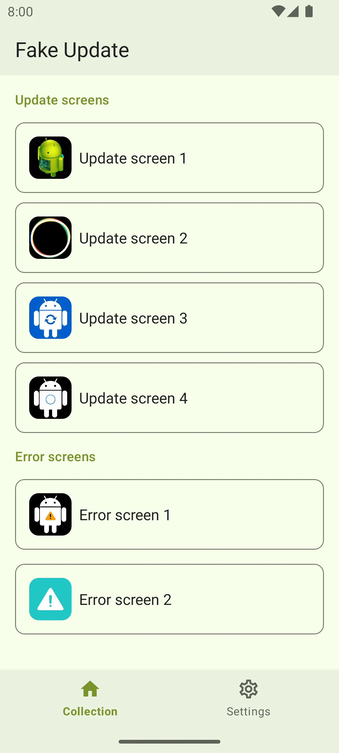 Fake Update / Error Screen | Indus Appstore | Screenshot