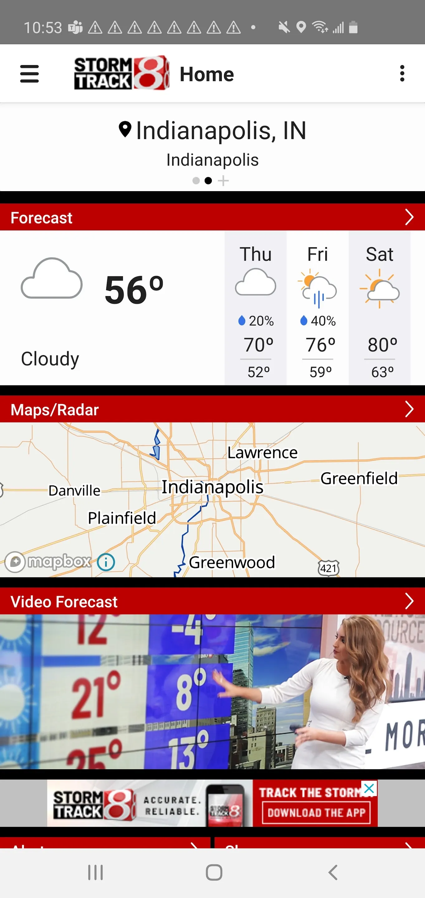 WISH-TV Weather | Indus Appstore | Screenshot