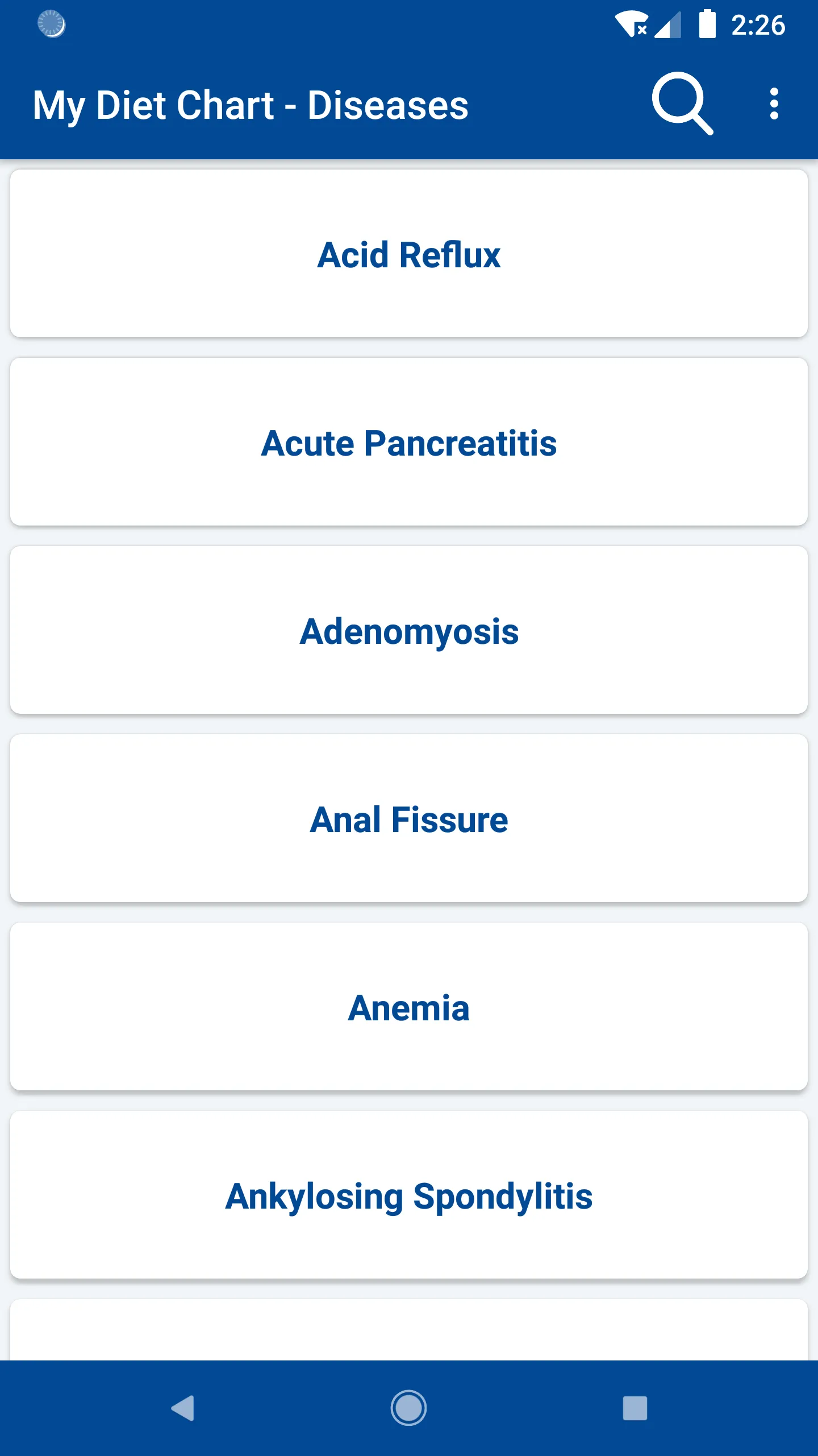 My Diet Chart - Diseases | Indus Appstore | Screenshot