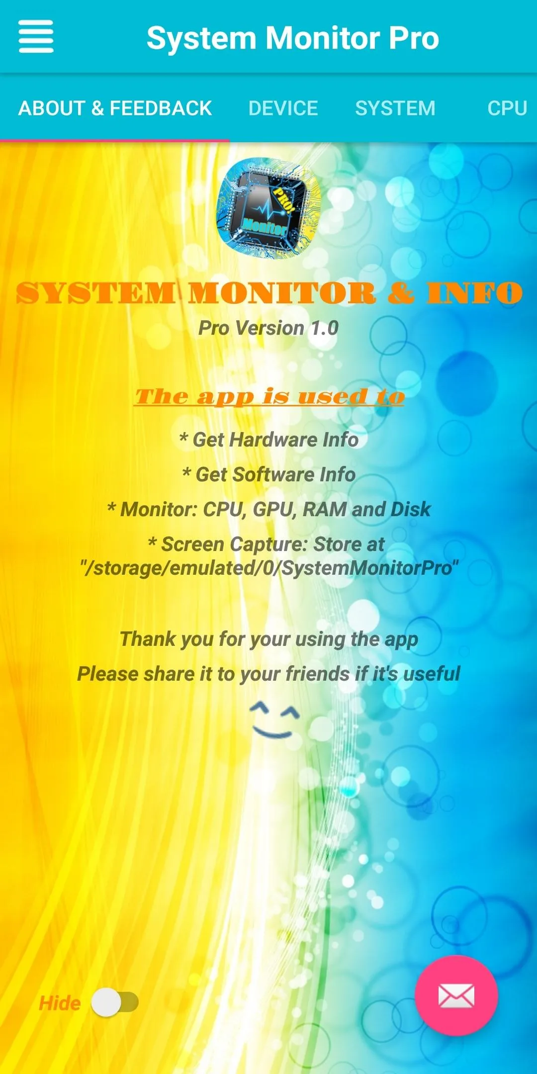 System Monitor Info PRO! | Indus Appstore | Screenshot