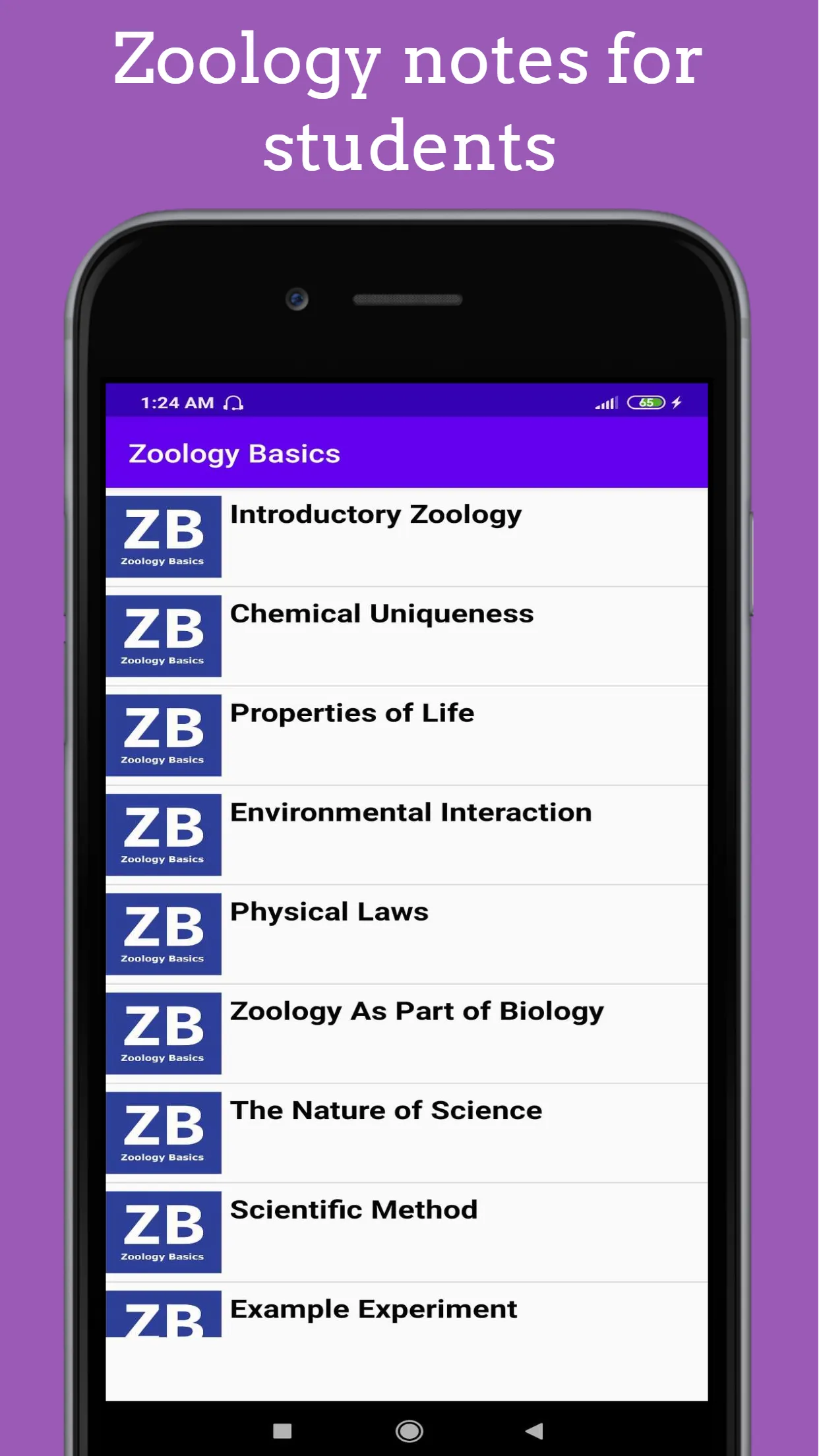 Zoology basics an offline App | Indus Appstore | Screenshot