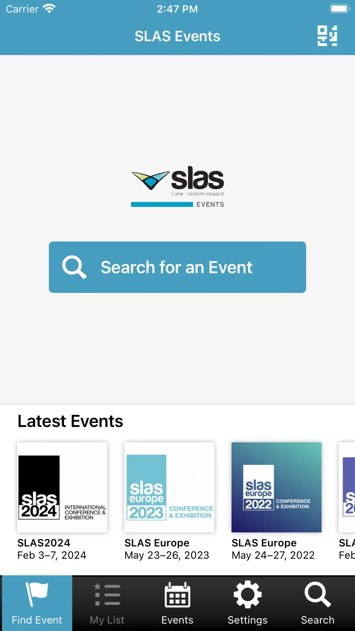 SLAS Events | Indus Appstore | Screenshot